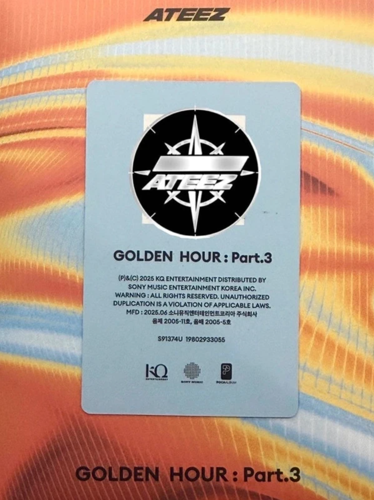 ATEEZ ATEEZ - Golden Hour : Part.3 Album poca album qr card listing photo 2