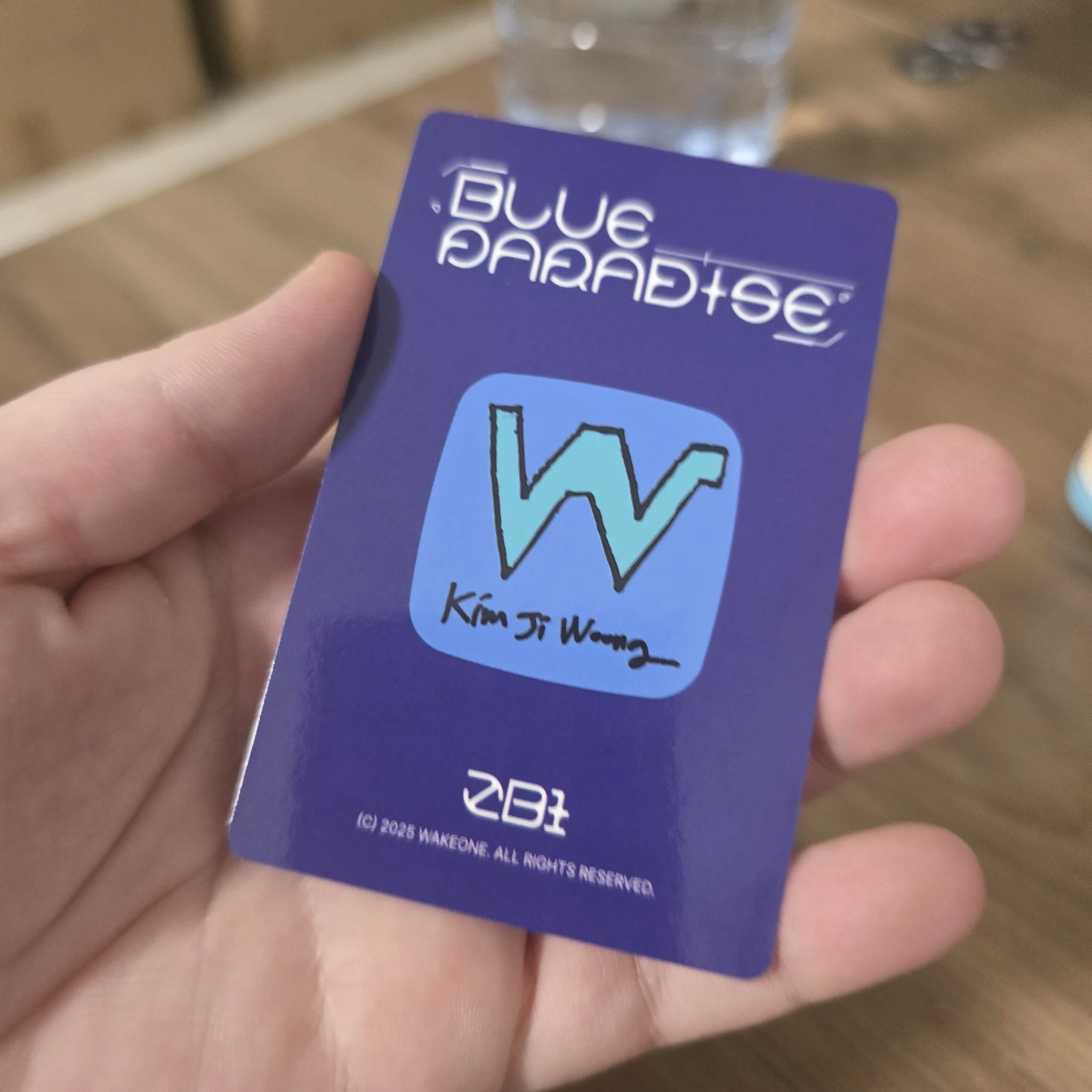 ZEROBASEONE Jiwoong ZEROBASEONE - Jiwoong - Blue Paradise Album key cap version random photocard listing photo 2