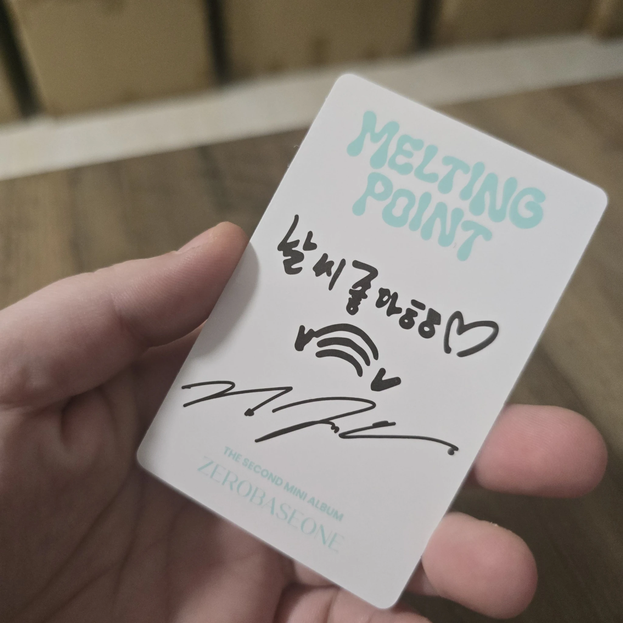 ZEROBASEONE Jiwoong ZEROBASEONE - Jiwoong - Melting Point Album album photocard mystery version B version listing photo 2