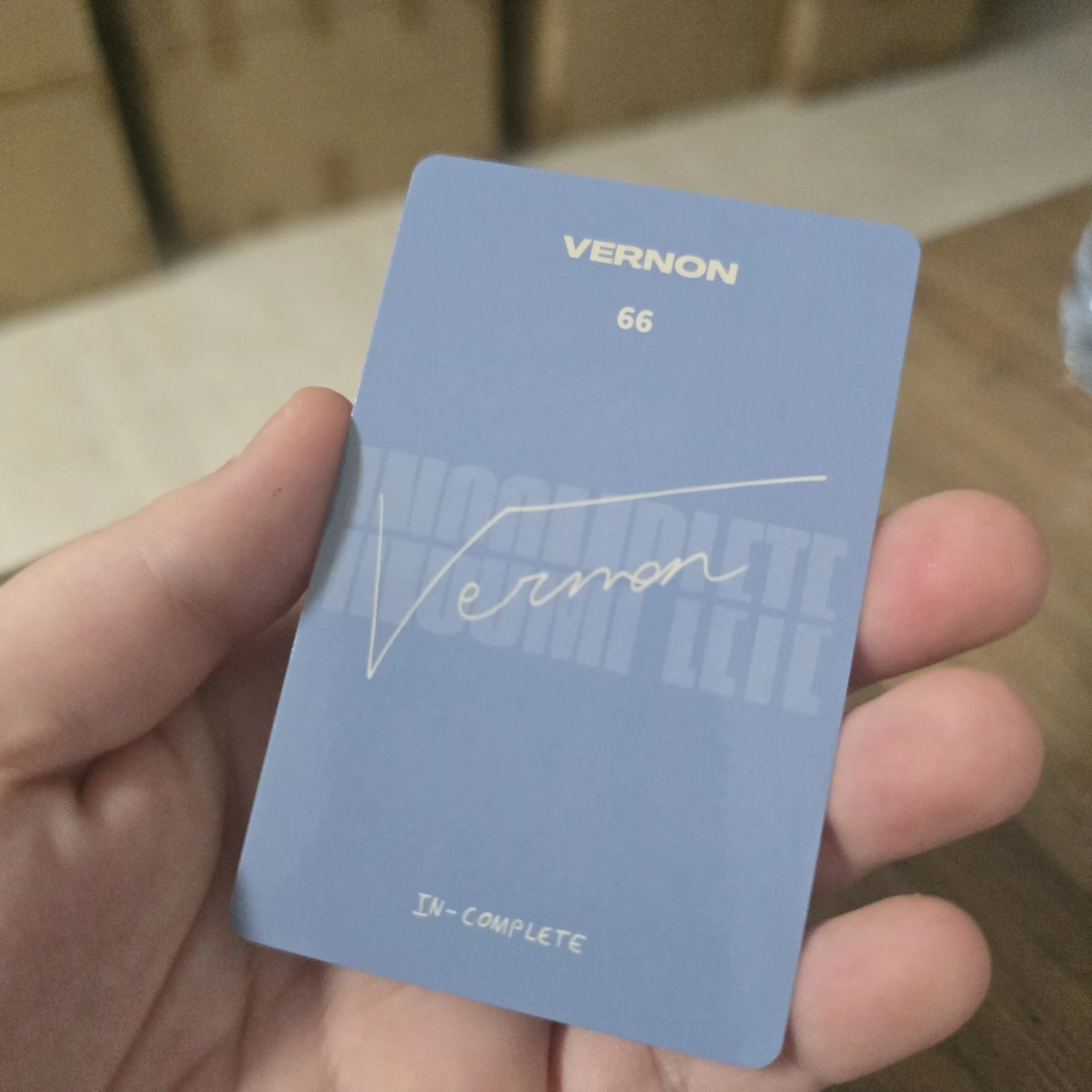 SEVENTEEN Vernon SEVENTEEN - Vernon - [IN-COMPLETE] ONLINE CONCERT Event trading card non-selfie listing photo 2