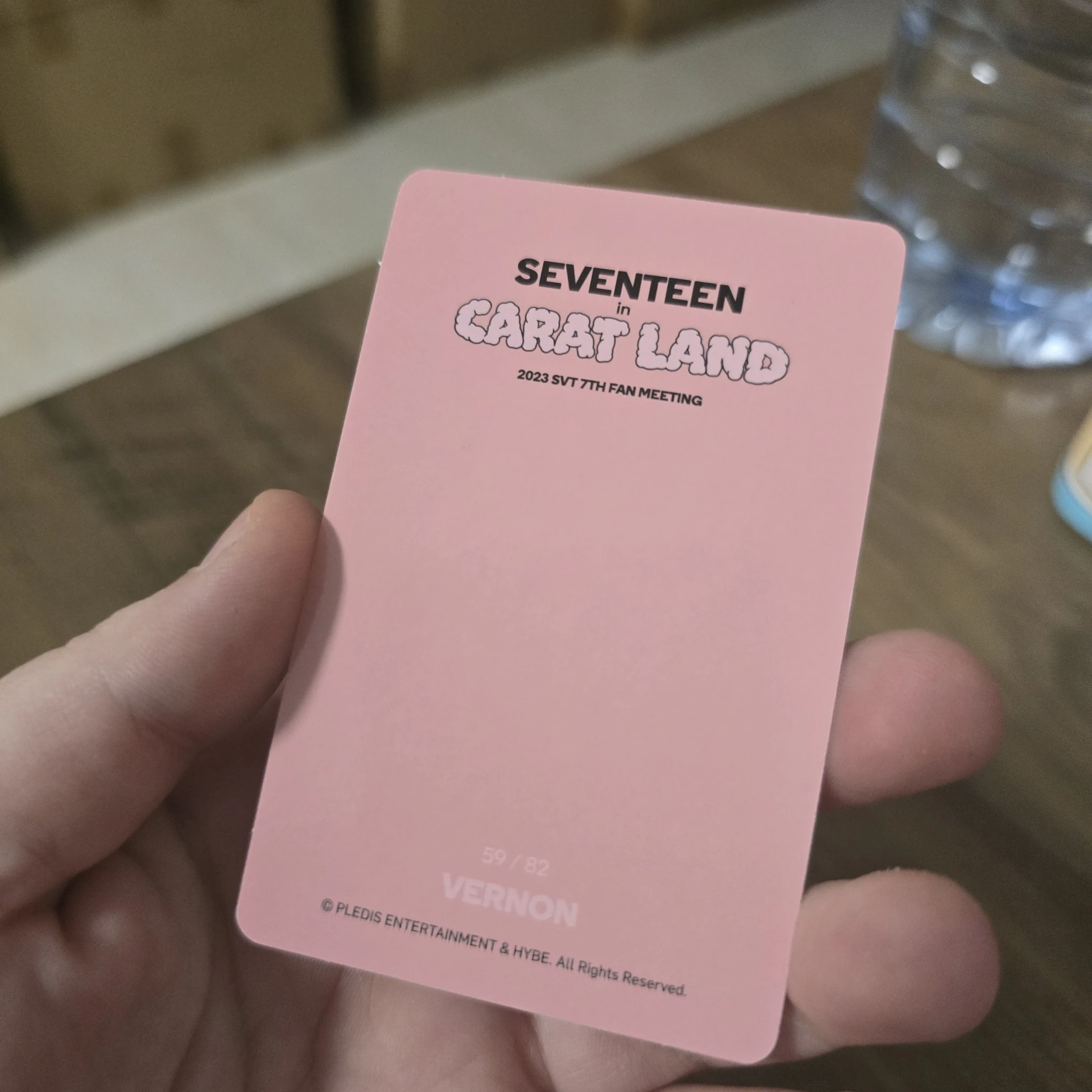 SEVENTEEN Vernon SEVENTEEN - Vernon - 2023 7TH SVT IN CARAT LAND Event trading card listing photo 2