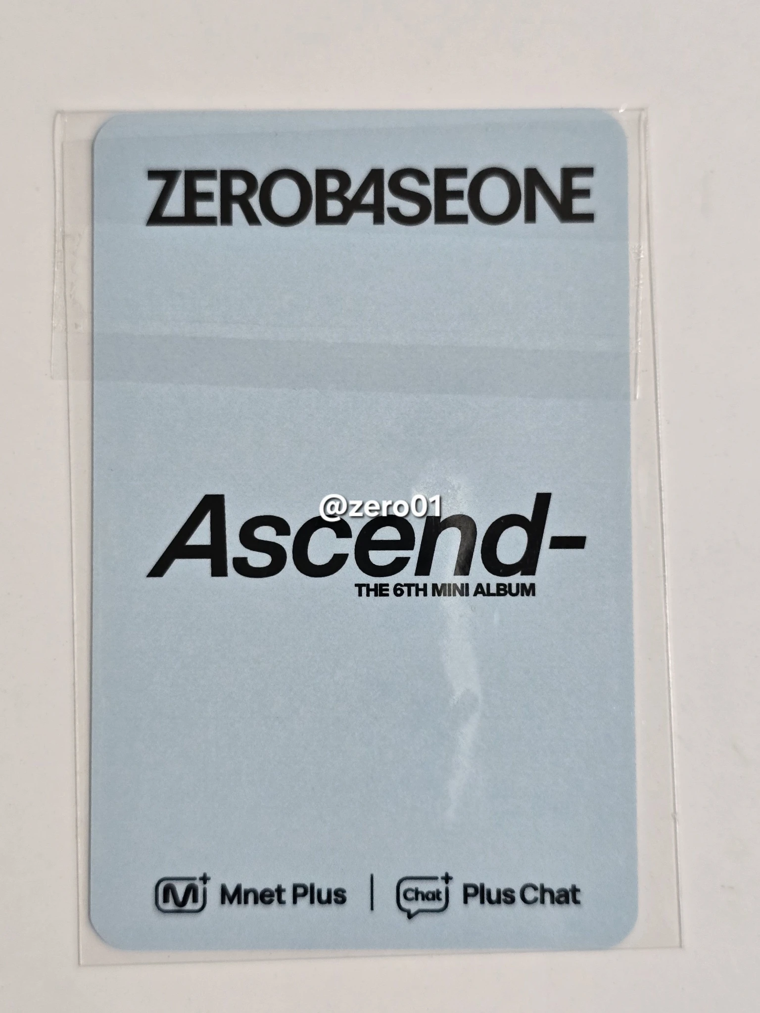 ZEROBASEONE Hanbin ZEROBASEONE - Hanbin - Ascend- Album mnet plus chat lucky draw (LD) listing photo 2