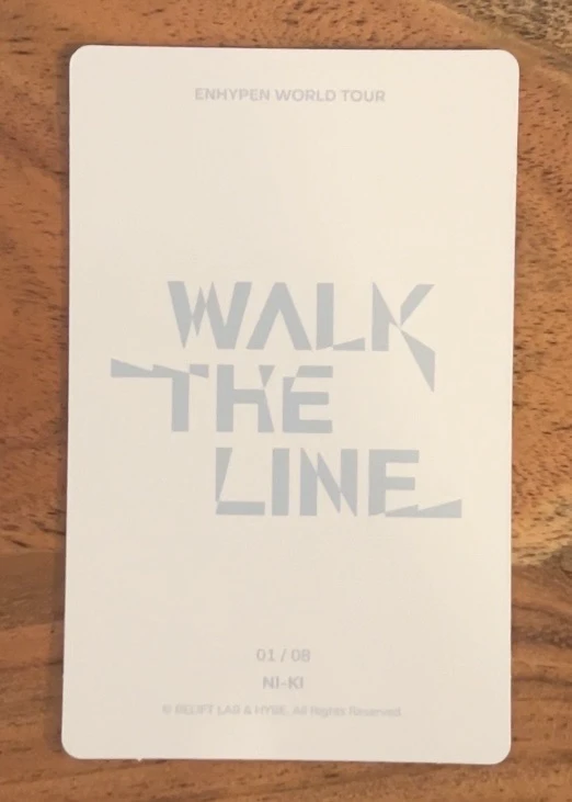 ENHYPEN Ni-ki ENHYPEN - Ni-ki - 'WALK THE LINE' World Tour Event trading card merch photocard listing photo 2