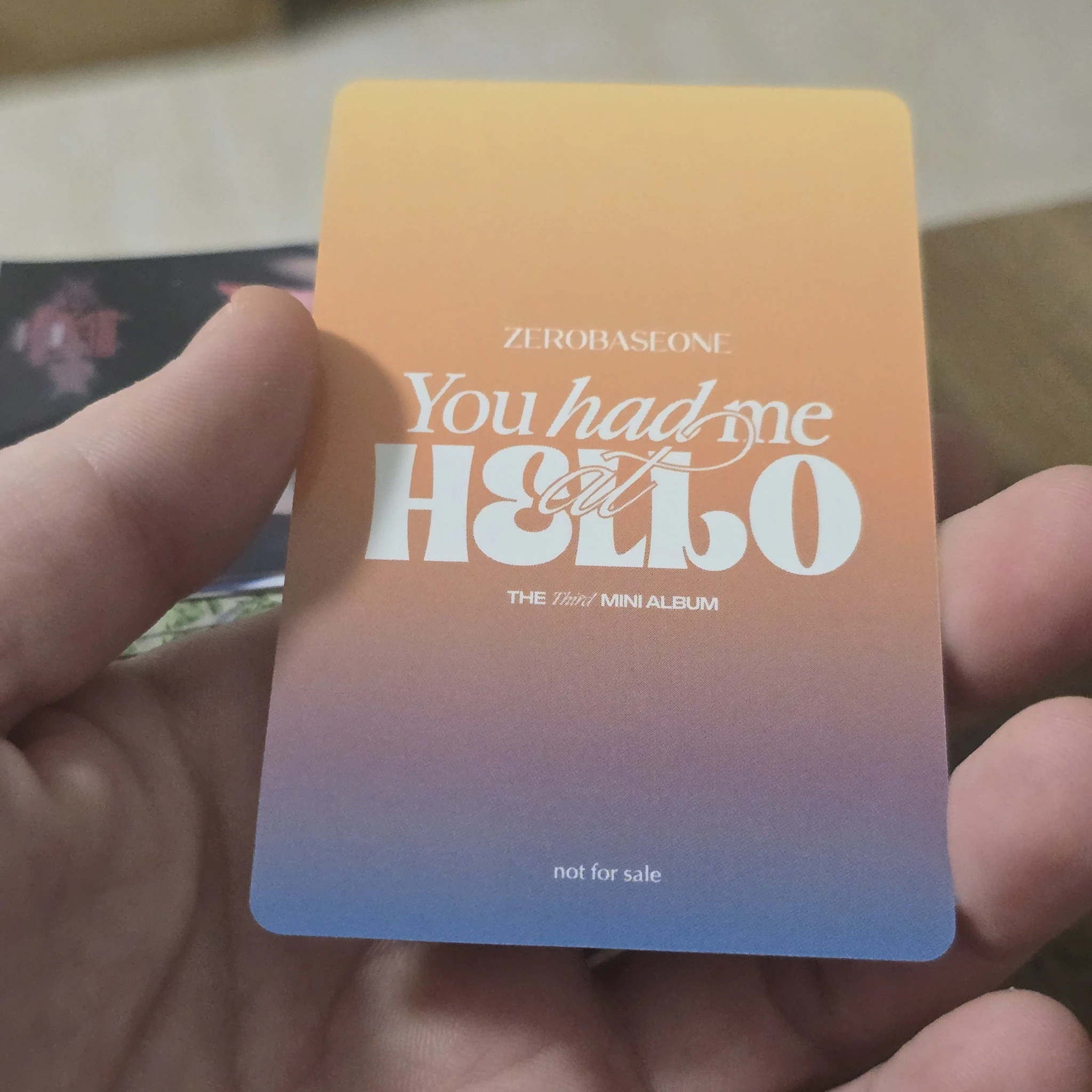 ZEROBASEONE Hao ZEROBASEONE - Hao - You had me at HELLO Album tower records lucky draw listing photo 2