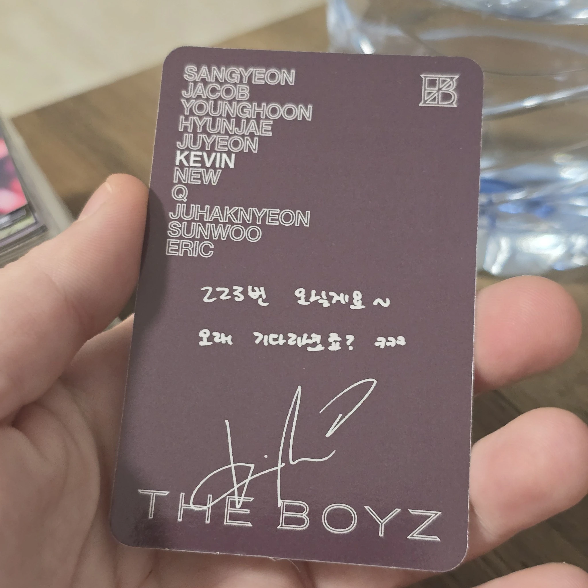 THE BOYZ Kevin THE BOYZ - Kevin - Unexpected Album become version album photocard listing photo 2