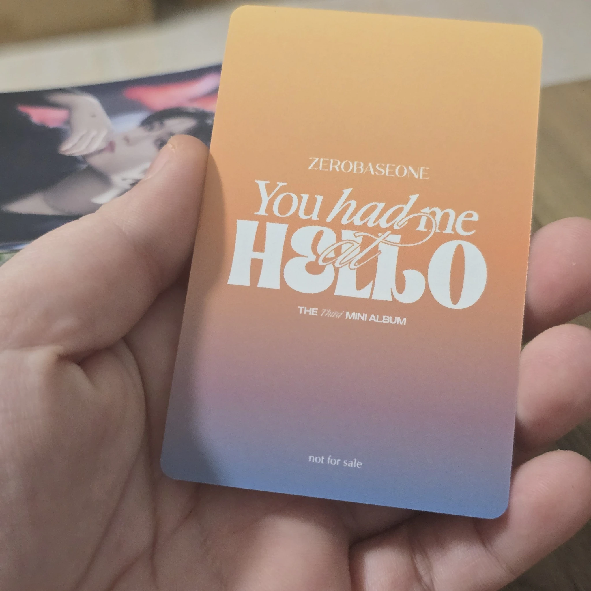 ZEROBASEONE Hanbin ZEROBASEONE - Hanbin - You had me at HELLO Album lucky draw (LD) tower records japan listing photo 2