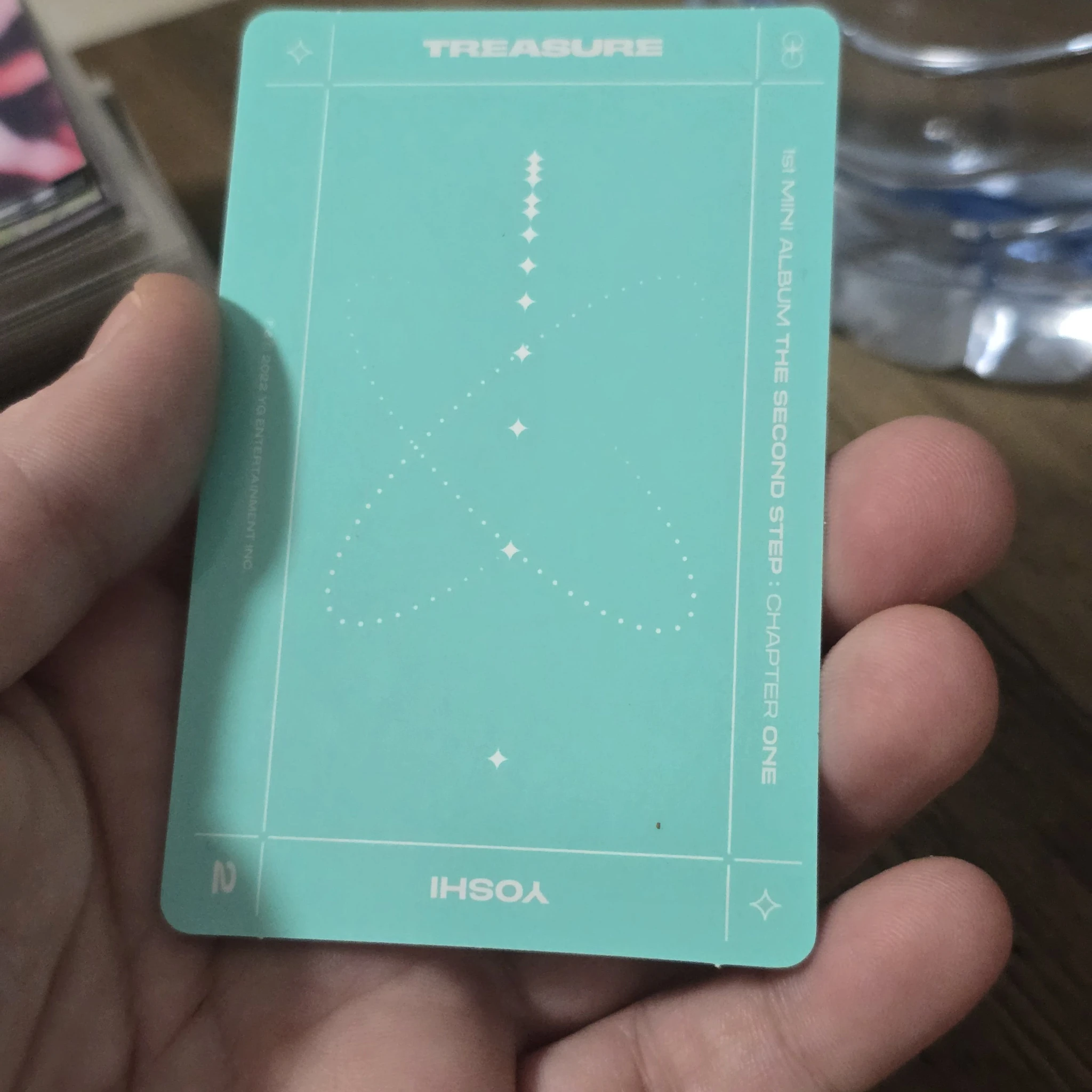 TREASURE Yoshi TREASURE - Yoshi - THE SECOND STEP : CHAPTER ONE Album album photocard green version selfie listing photo 2