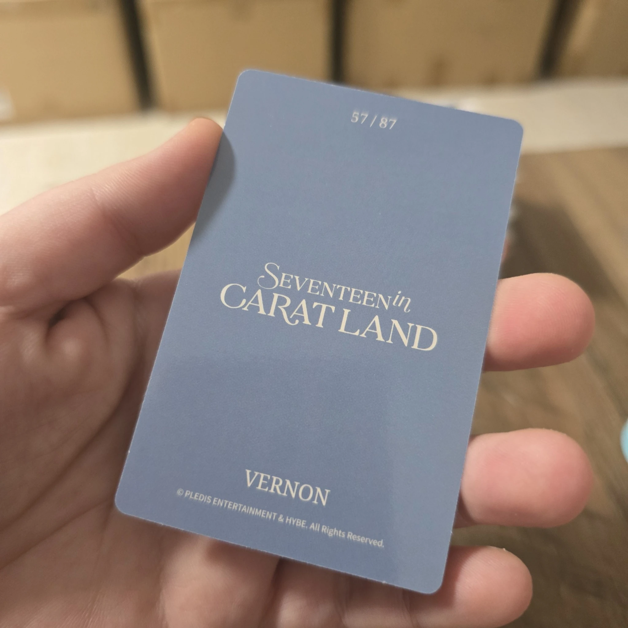 SEVENTEEN Vernon SEVENTEEN - Vernon - 2024 8TH SVT IN CARAT LAND Event trading card listing photo 2