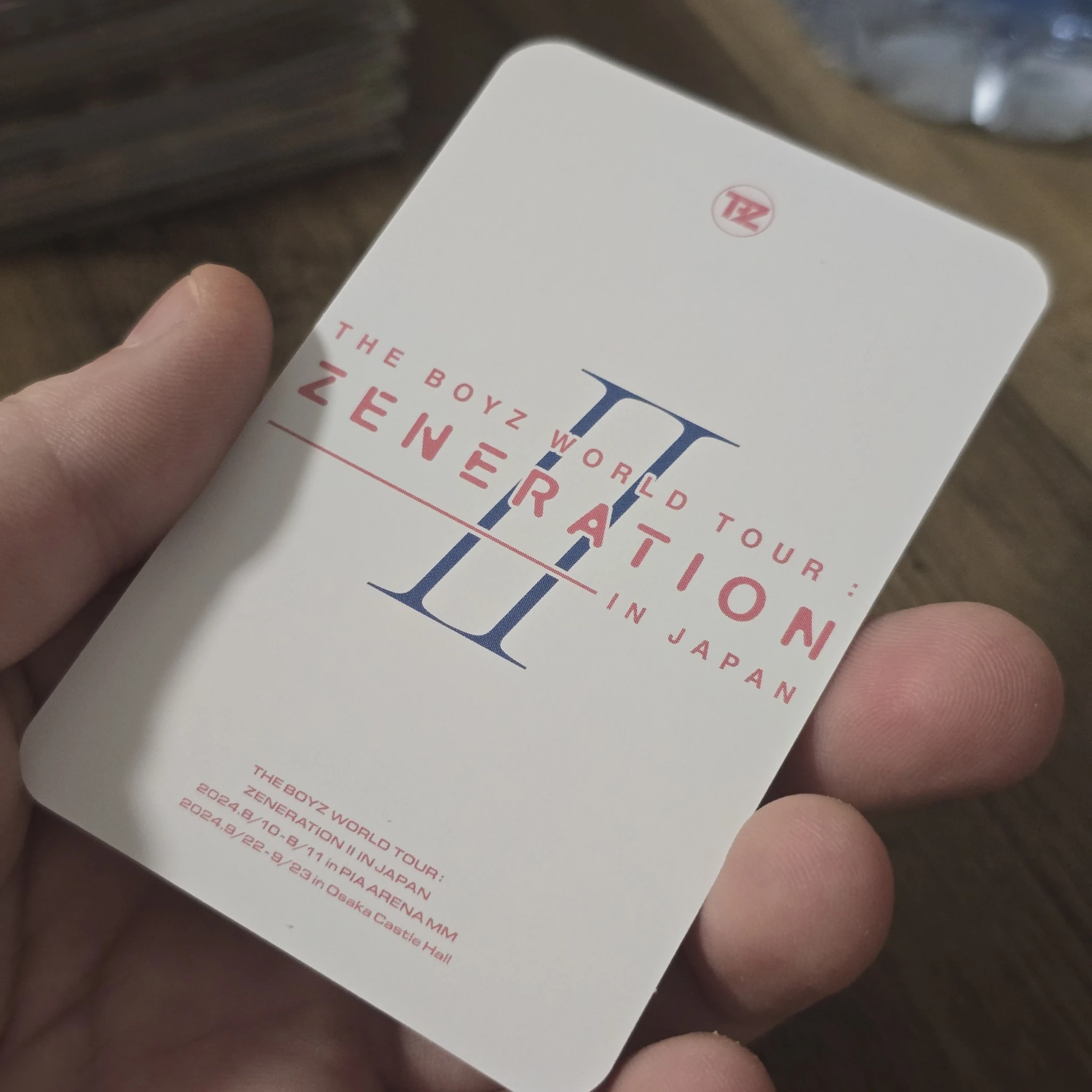 THE BOYZ THE BOYZ - Sangyeon & Juyeon & Q - WORLD TOUR: Zeneration 2 Event trading card japan listing photo 2