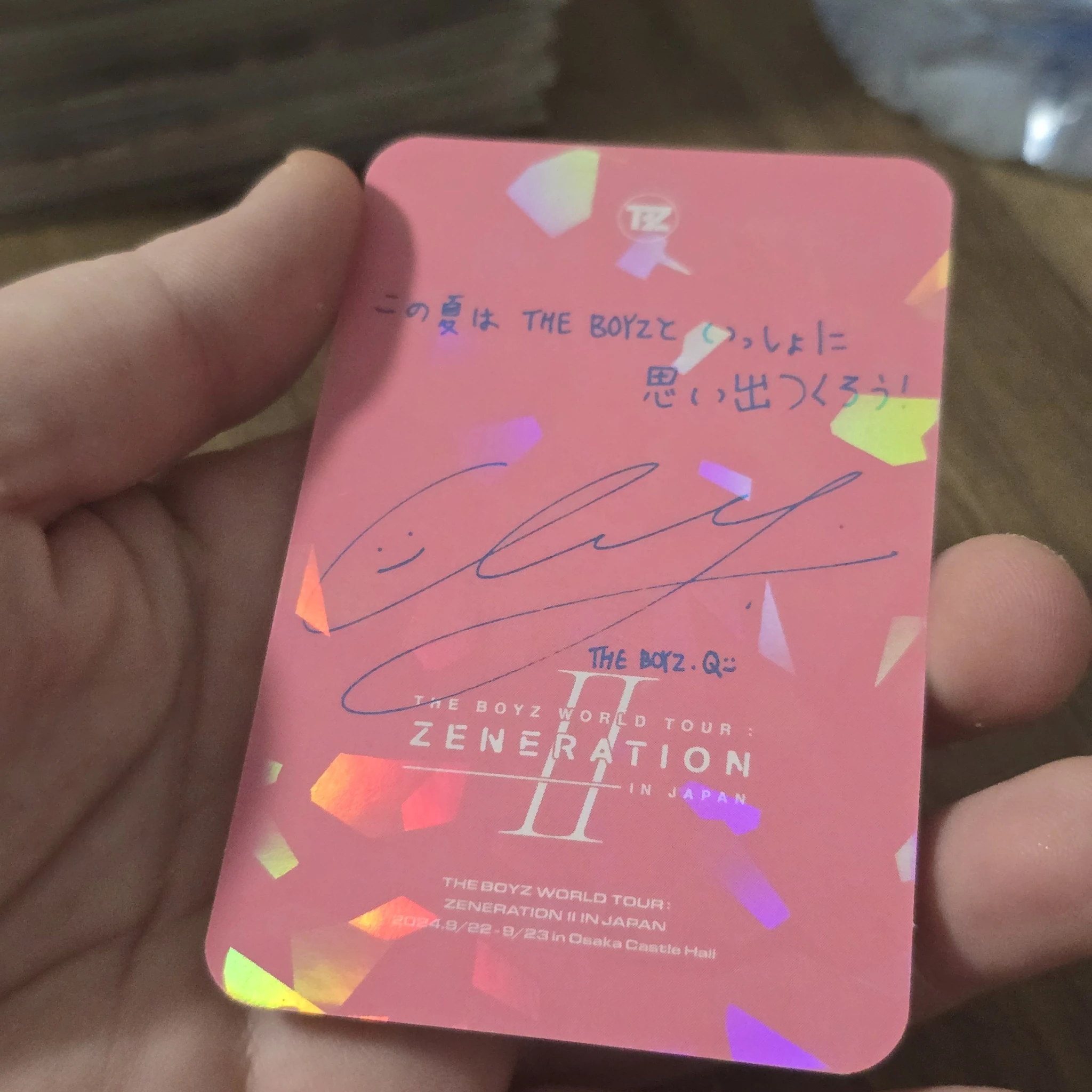 THE BOYZ Q THE BOYZ - Q - WORLD TOUR: Zeneration 2 Event trading card japan listing photo 2