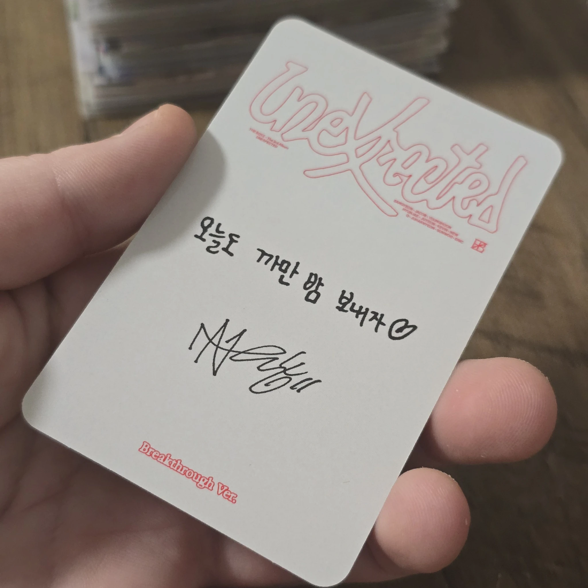 THE BOYZ New THE BOYZ - New - Unexpected Album album photocard breakthrough version listing photo 2