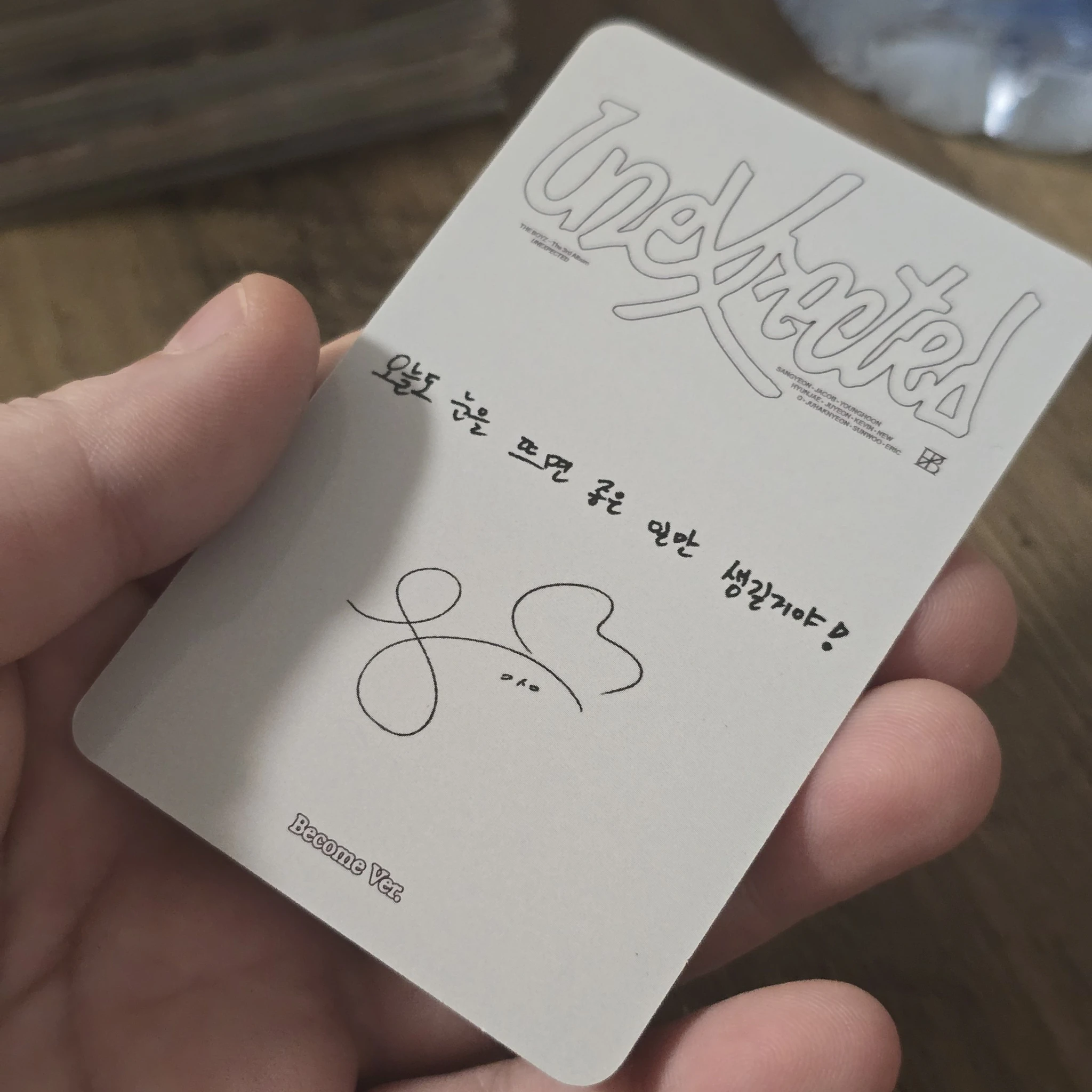 THE BOYZ Sangyeon THE BOYZ - Sangyeon - Unexpected Album become version album photocard listing photo 2