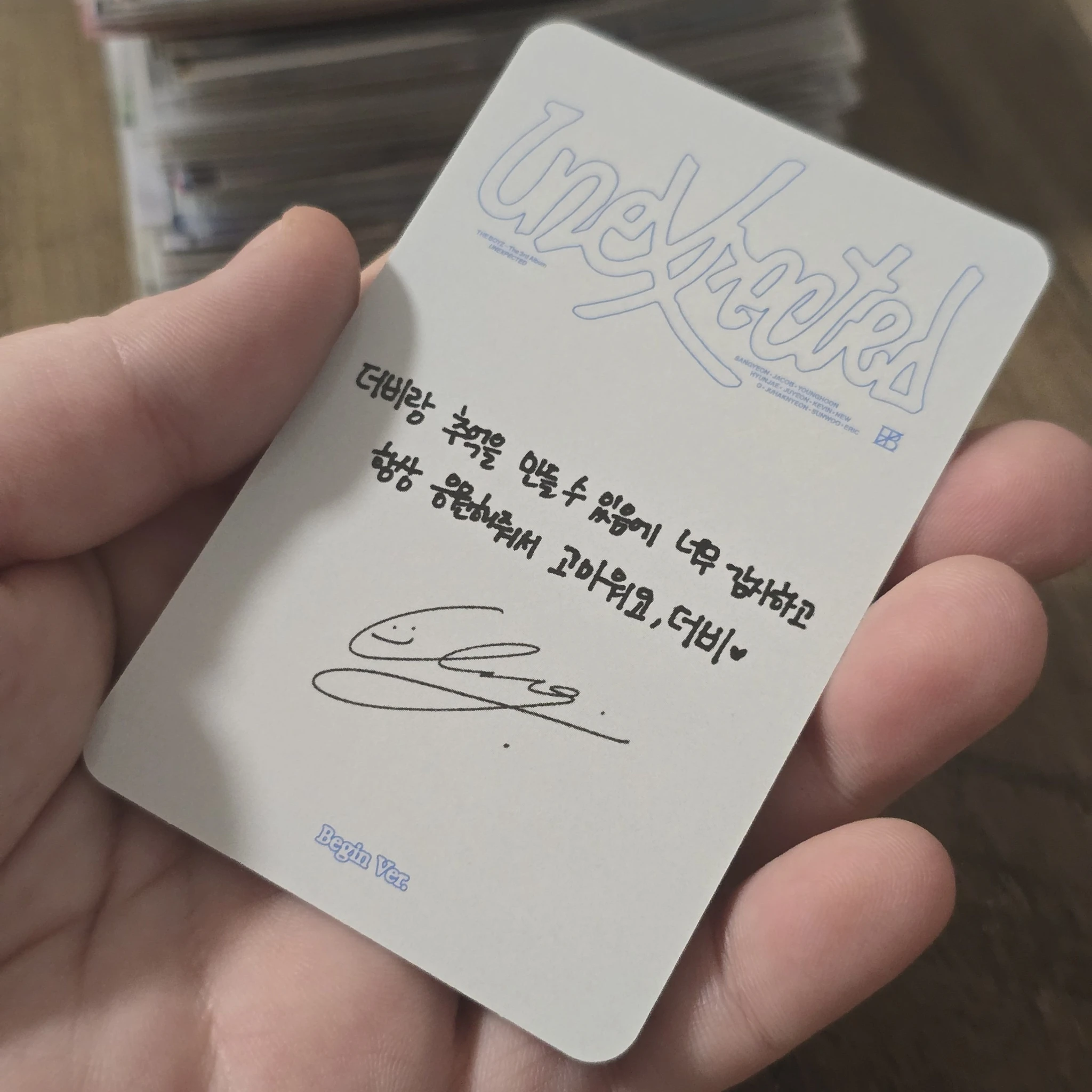 THE BOYZ Q THE BOYZ - Q - Unexpected Album begin version album photocard listing photo 2
