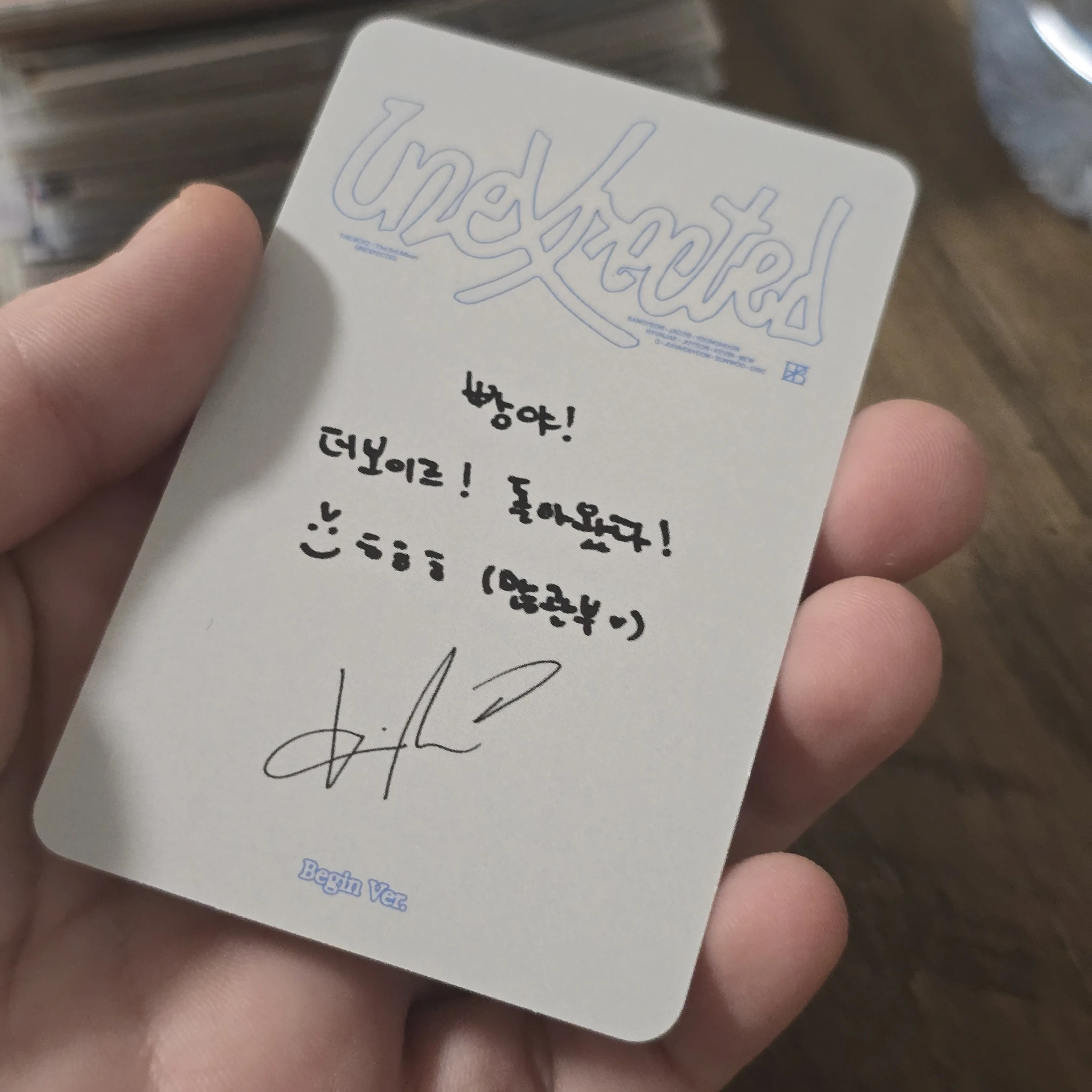 THE BOYZ Kevin THE BOYZ - Kevin - Unexpected Album album photocard begin version listing photo 2