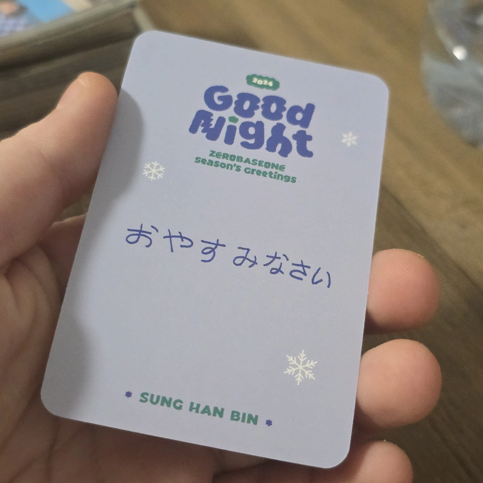 ZEROBASEONE Hanbin ZEROBASEONE - Hanbin - 2024 SEASON'S GREETINGS 'Good Night' Other pob (pre-order benefit) listing photo 2