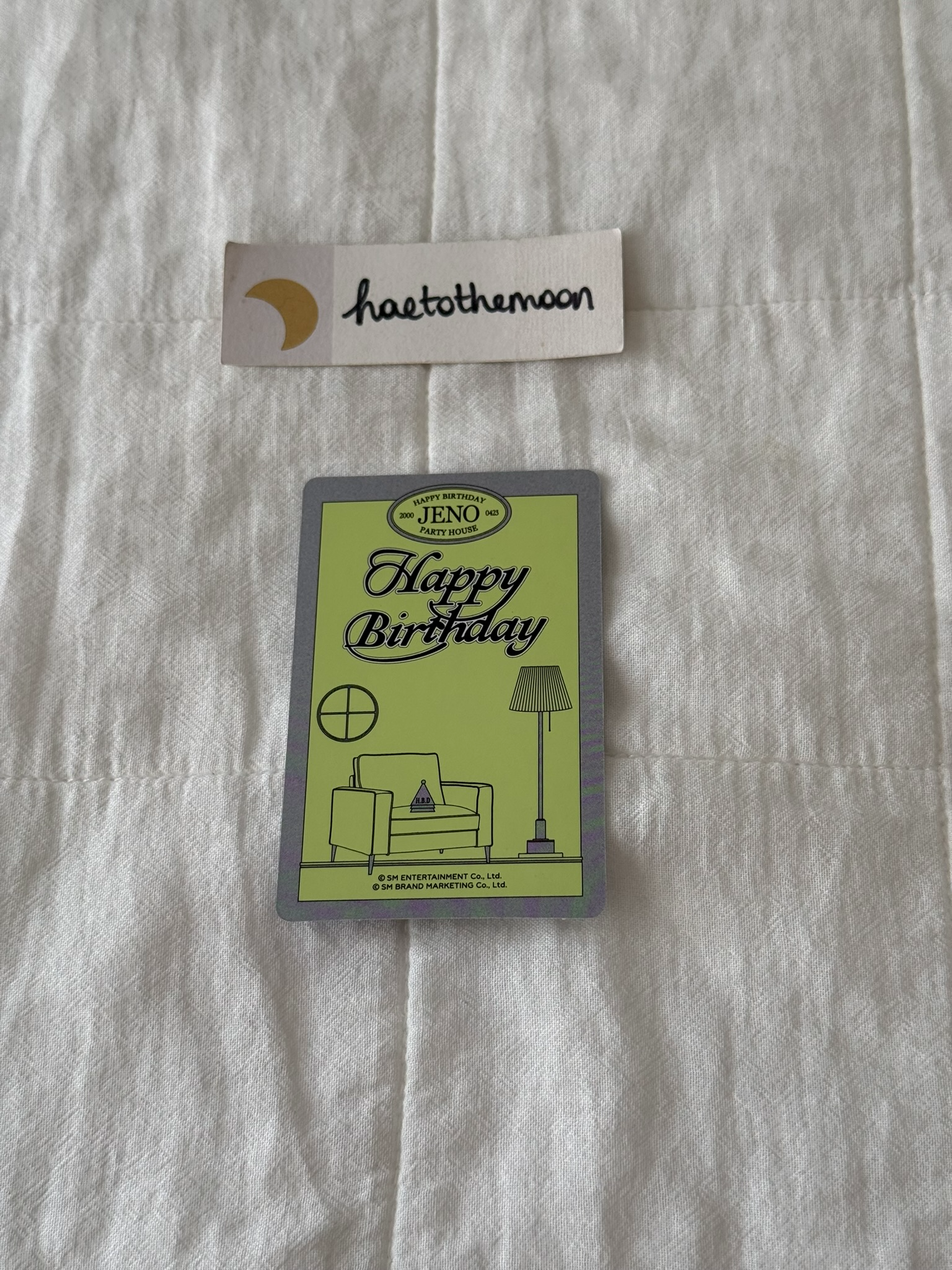 NCT Jeno NCT - Jeno - SM ARTIST BIRTHDAY OFFICIAL MD Other 2025 version party card merch photocard listing photo 2