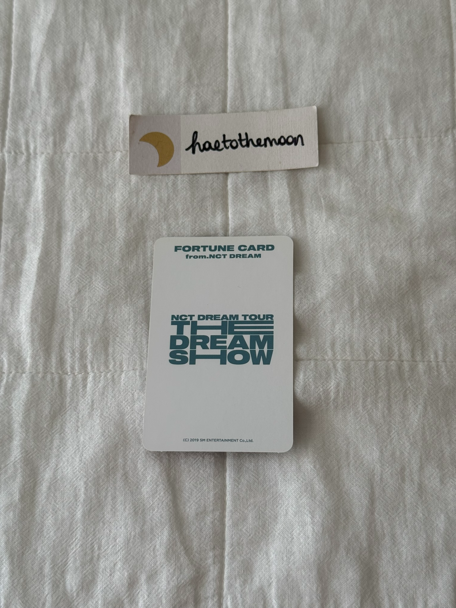NCT DREAM Renjun NCT DREAM - Renjun - THE DREAM SHOW Event merch photocard tour merch fortune card A version listing photo 2