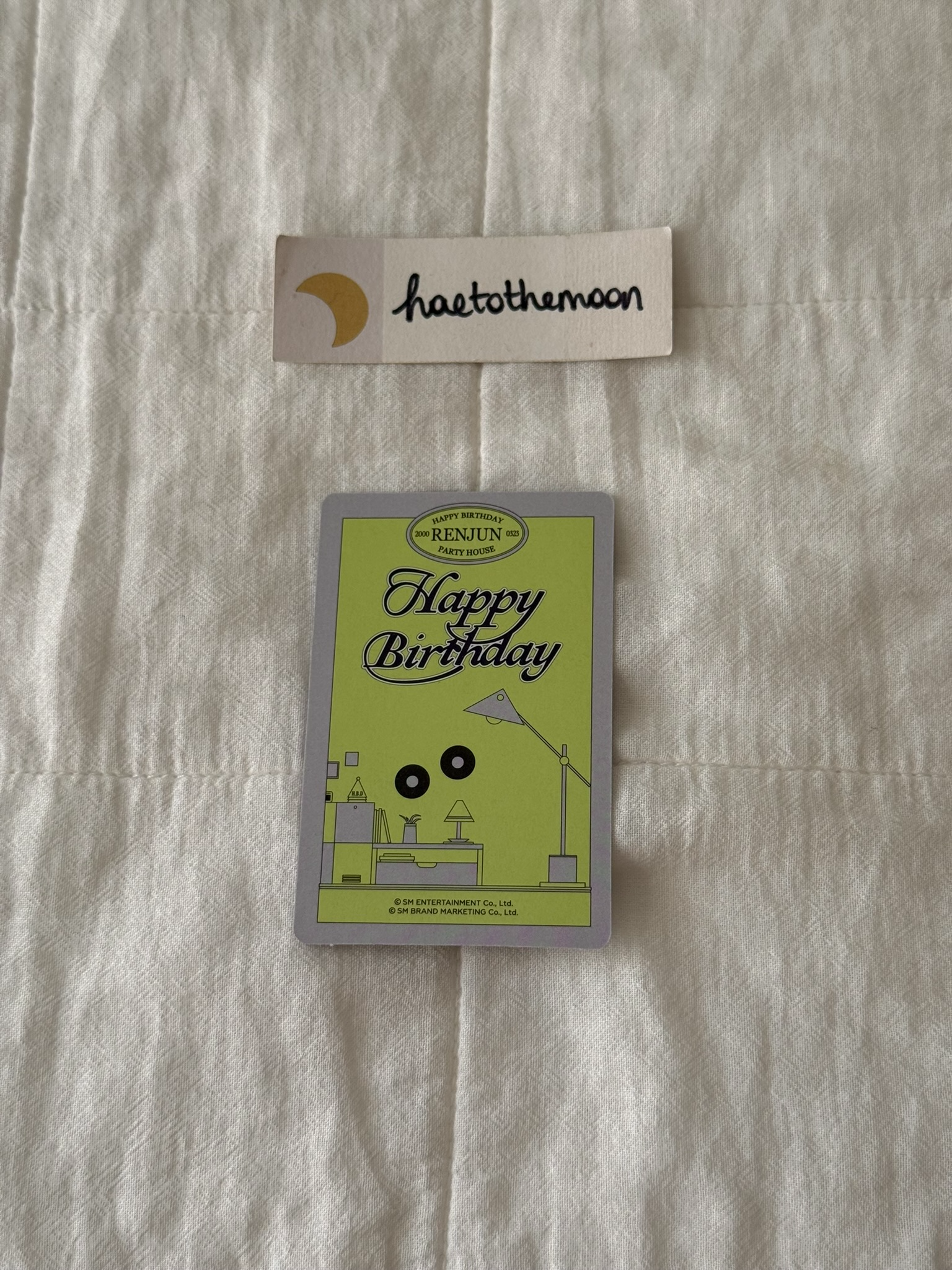 NCT Renjun NCT - Renjun - SM ARTIST BIRTHDAY OFFICIAL MD Other birthday card merch photocard 2025 version listing photo 2