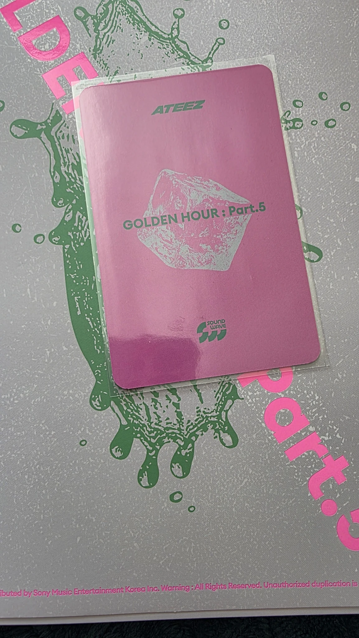 ATEEZ Hongjoong ATEEZ - Hongjoong - GOLDEN HOUR : Part.5 Album pob (pre-order benefit) photobook version soundwave listing photo 2