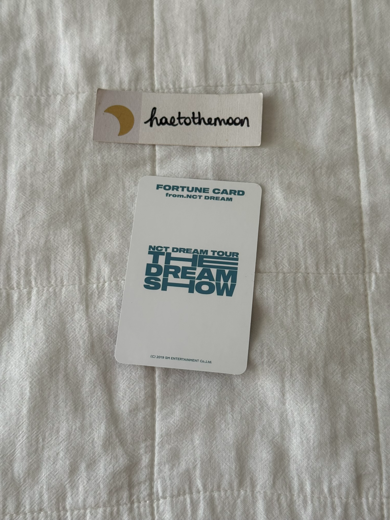 NCT DREAM Haechan NCT DREAM - Haechan - THE DREAM SHOW Event fortune card tour merch merch photocard A version listing photo 2