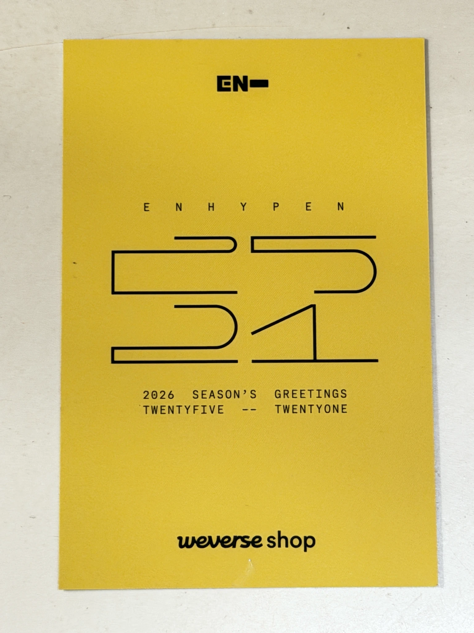 ENHYPEN Jungwon ENHYPEN - Jungwon - 2026 Season’s Greetings Other weverse global shop (wvg) photocard set pob (pre-order benefit) non-standard size listing photo 2