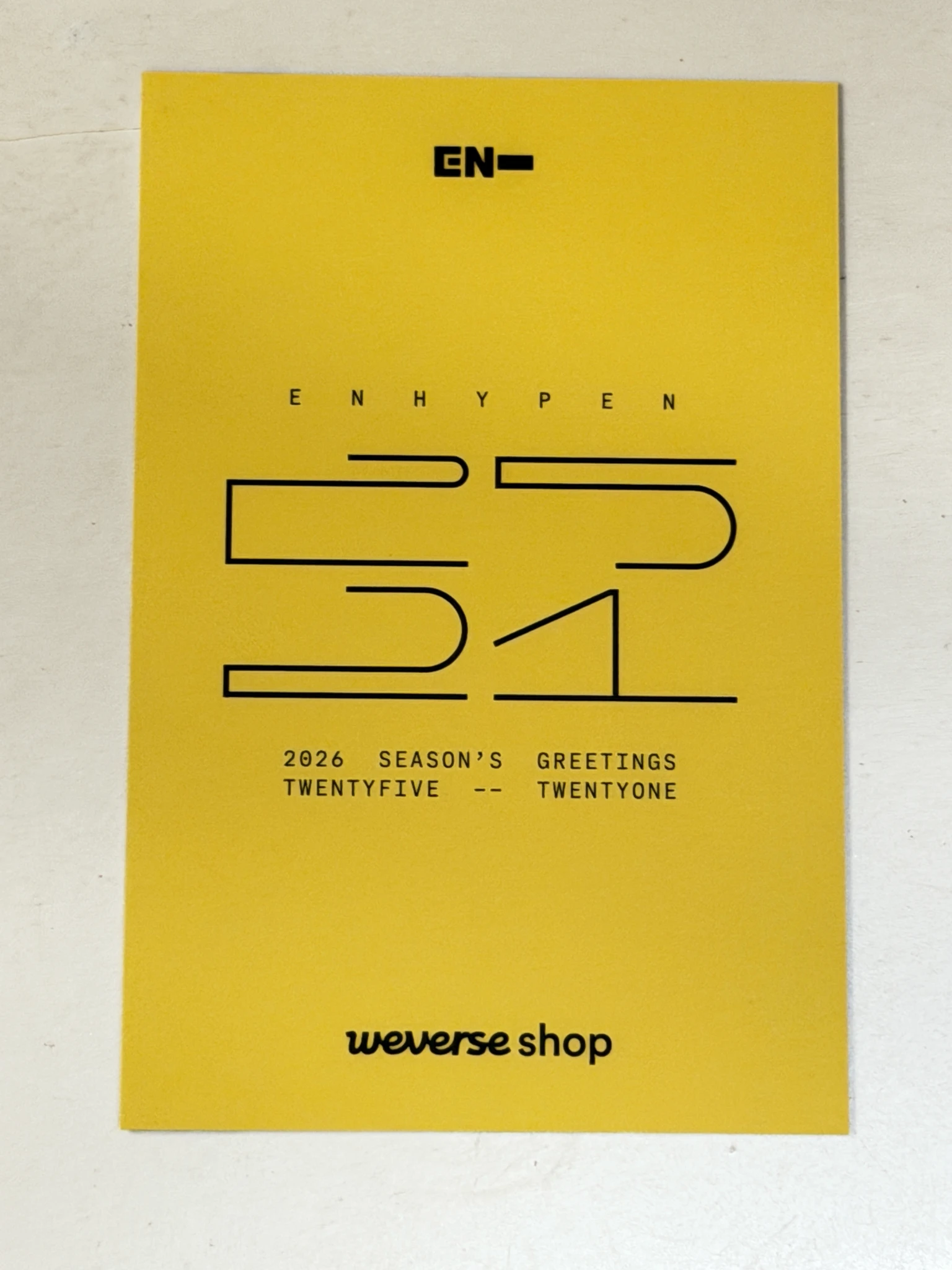ENHYPEN Sunghoon ENHYPEN - Sunghoon - 2026 Season’s Greetings Other weverse global shop (wvg) photocard set pob (pre-order benefit) non-standard size listing photo 2