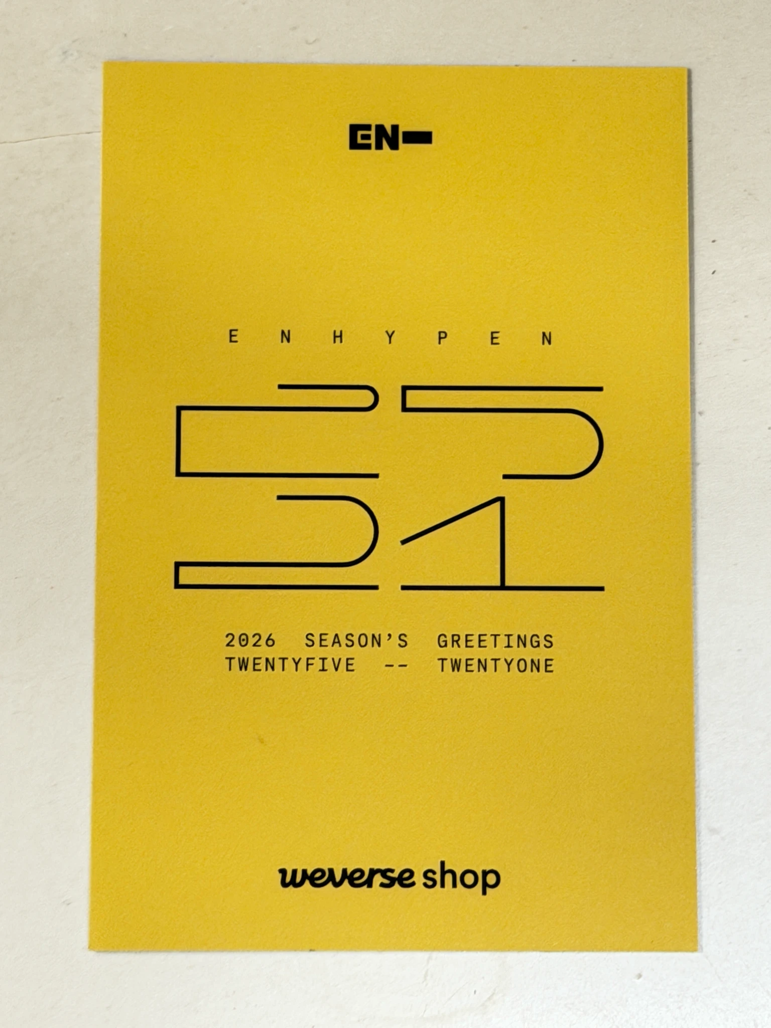 ENHYPEN Sunoo ENHYPEN - Sunoo - 2026 Season’s Greetings Other weverse global shop (wvg) photocard set pob (pre-order benefit) non-standard size listing photo 2