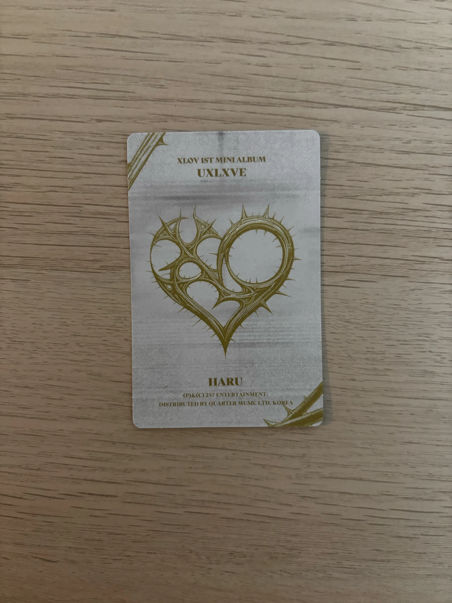 XLOV Haru XLOV - Haru - Uxlxve Album album photocard N version listing photo 2