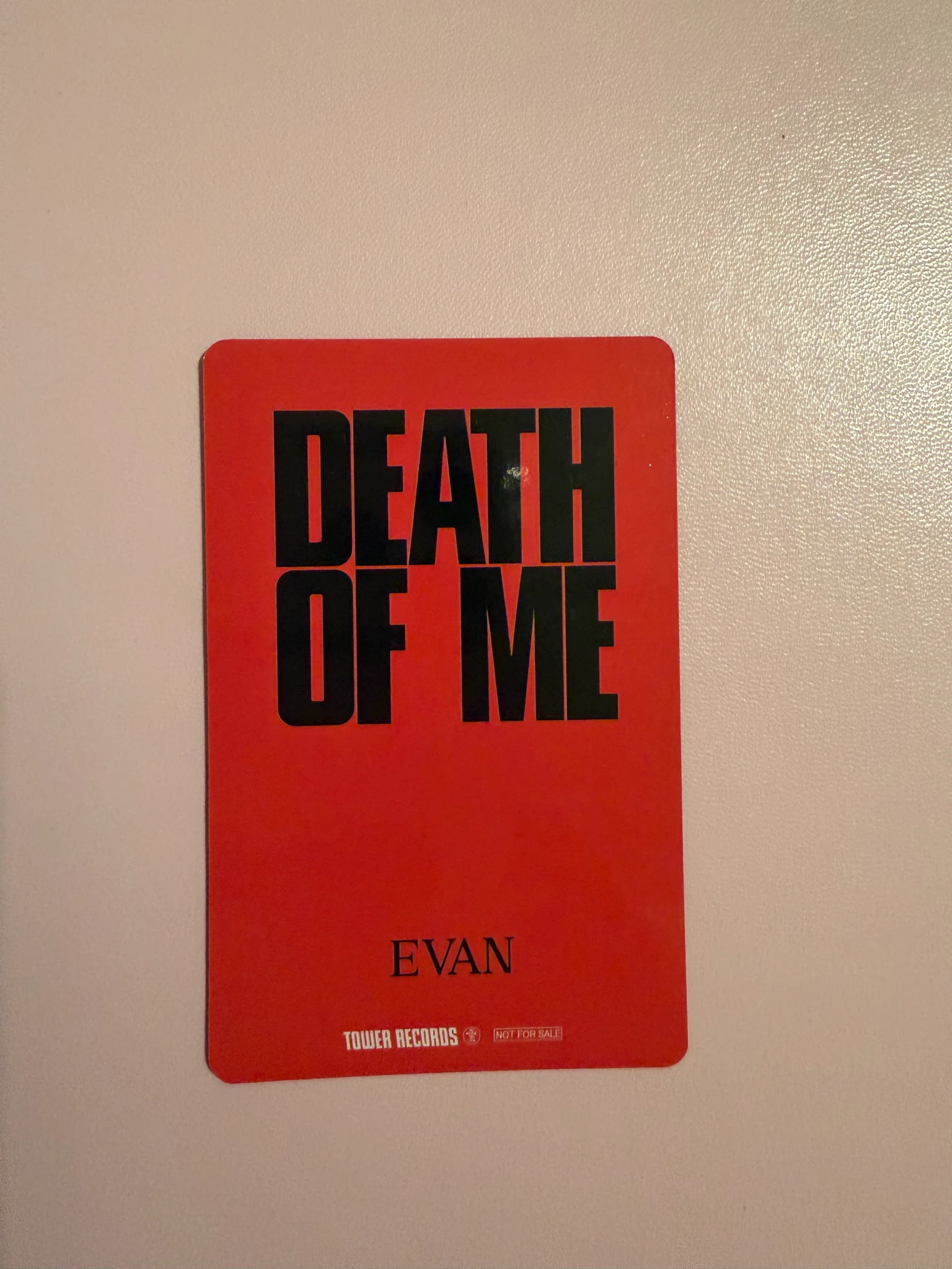EVAN Evan (Heeseung) EVAN - Evan (Heeseung) - DEATH OF ME Album pob (pre-order benefit) tower records japan listing photo 2