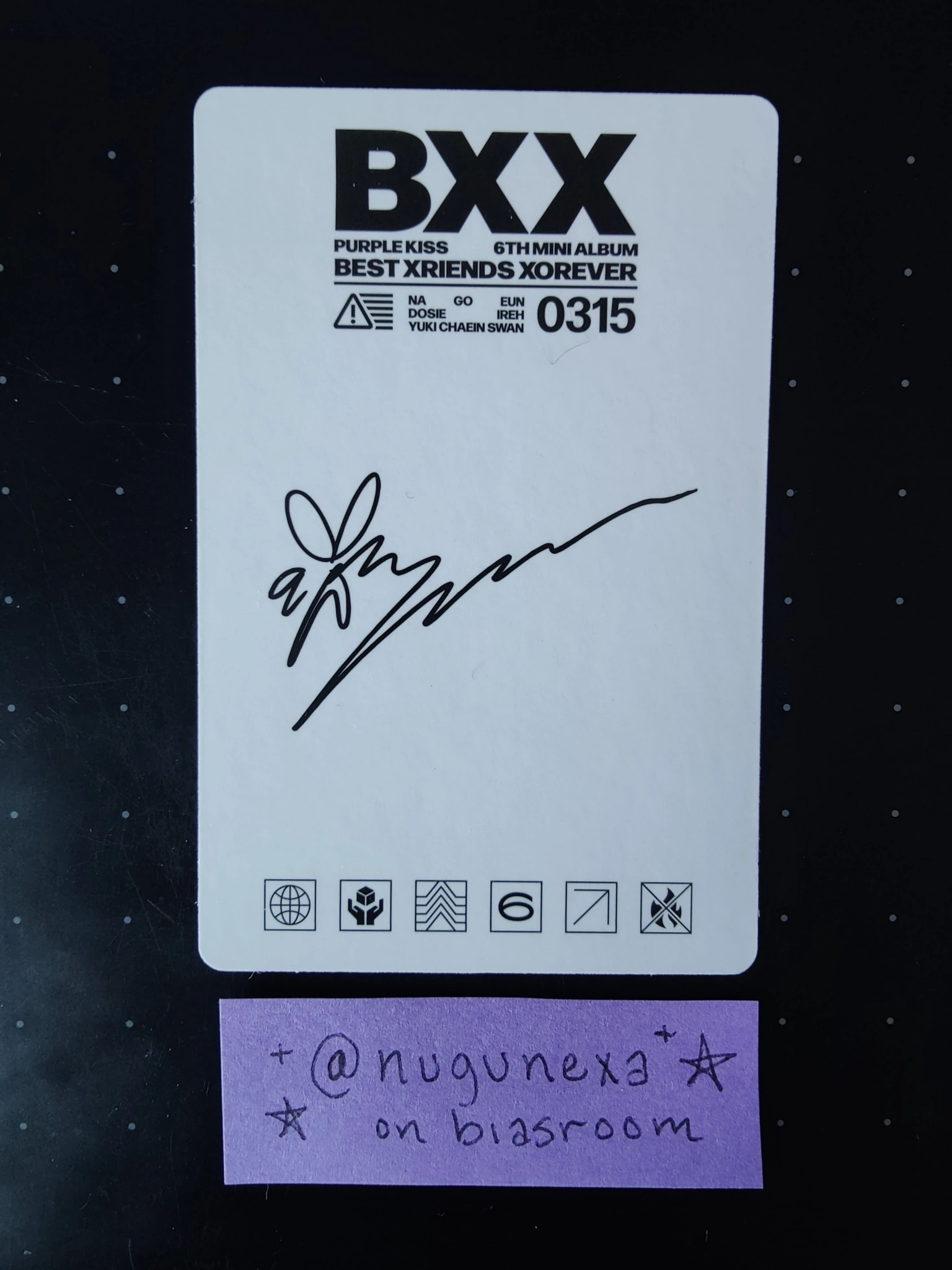 PURPLE KISS Na Goeun  PURPLE KISS - Na Goeun  - BXX Album White Back Ver listing photo 2