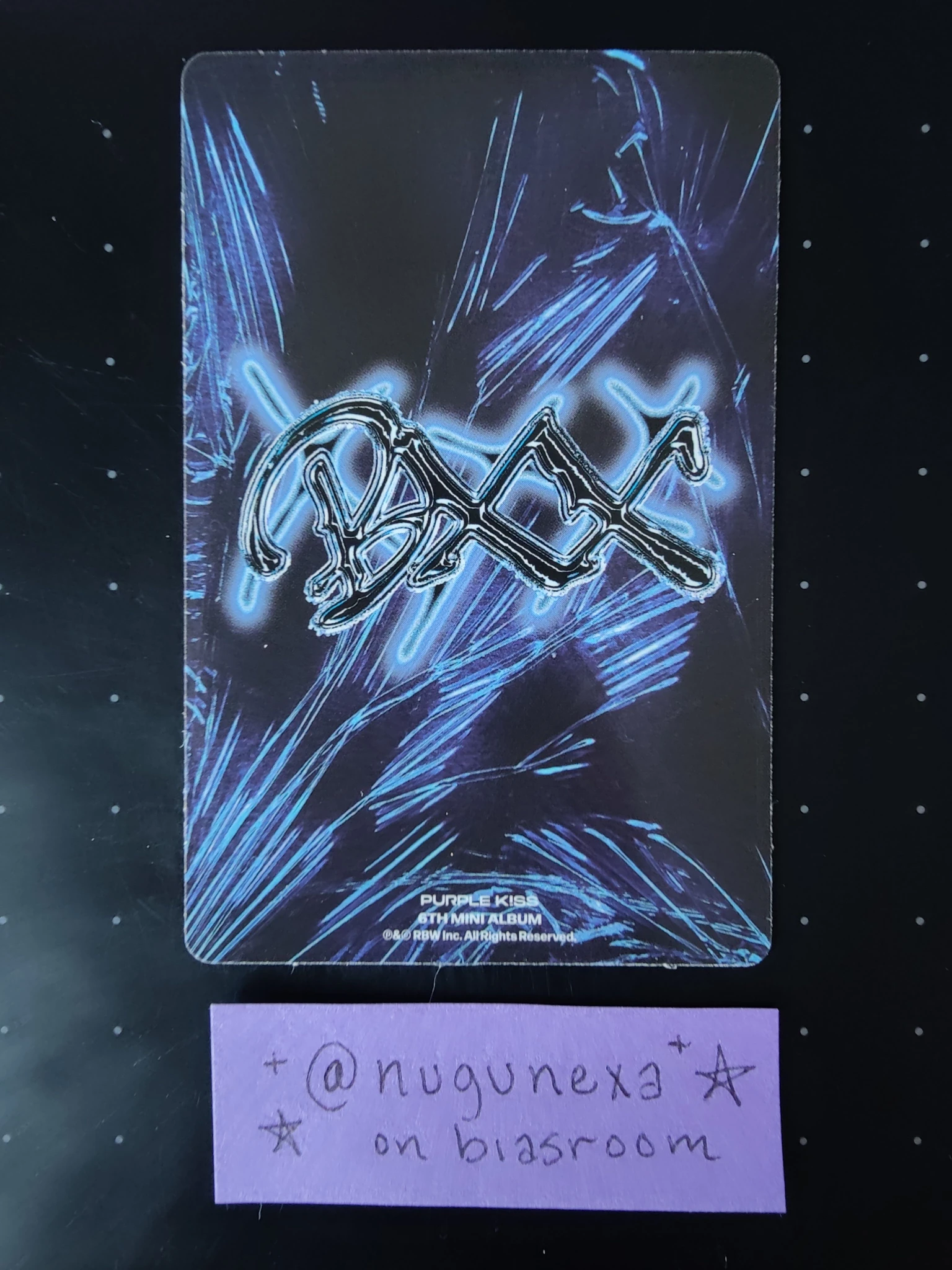 PURPLE KISS Na Goeun  PURPLE KISS - Na Goeun  - BXX Album Blue Back listing photo 2