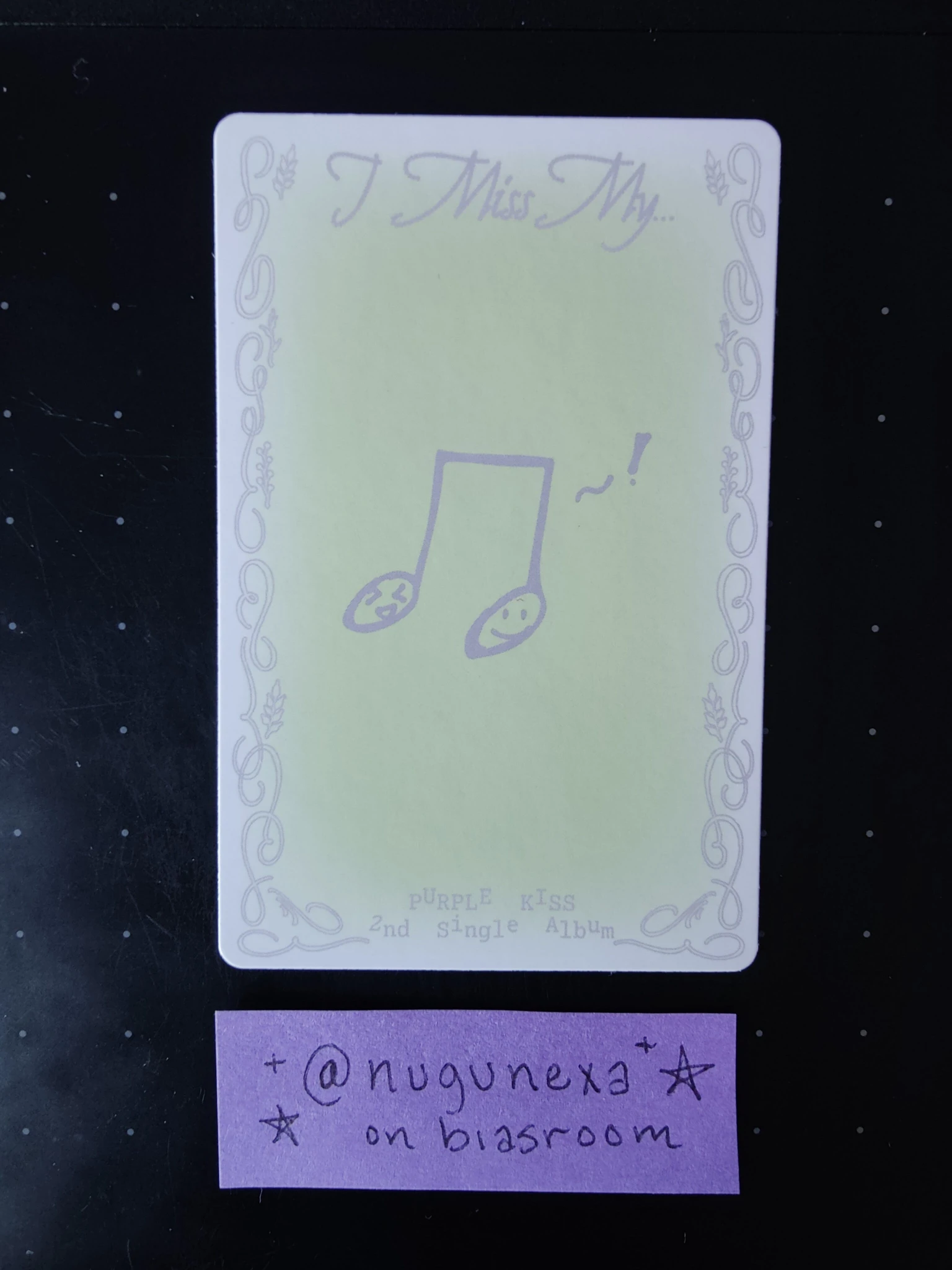 PURPLE KISS Na Goeun  PURPLE KISS - Na Goeun  - I Miss My... Album album photocard listing photo 2
