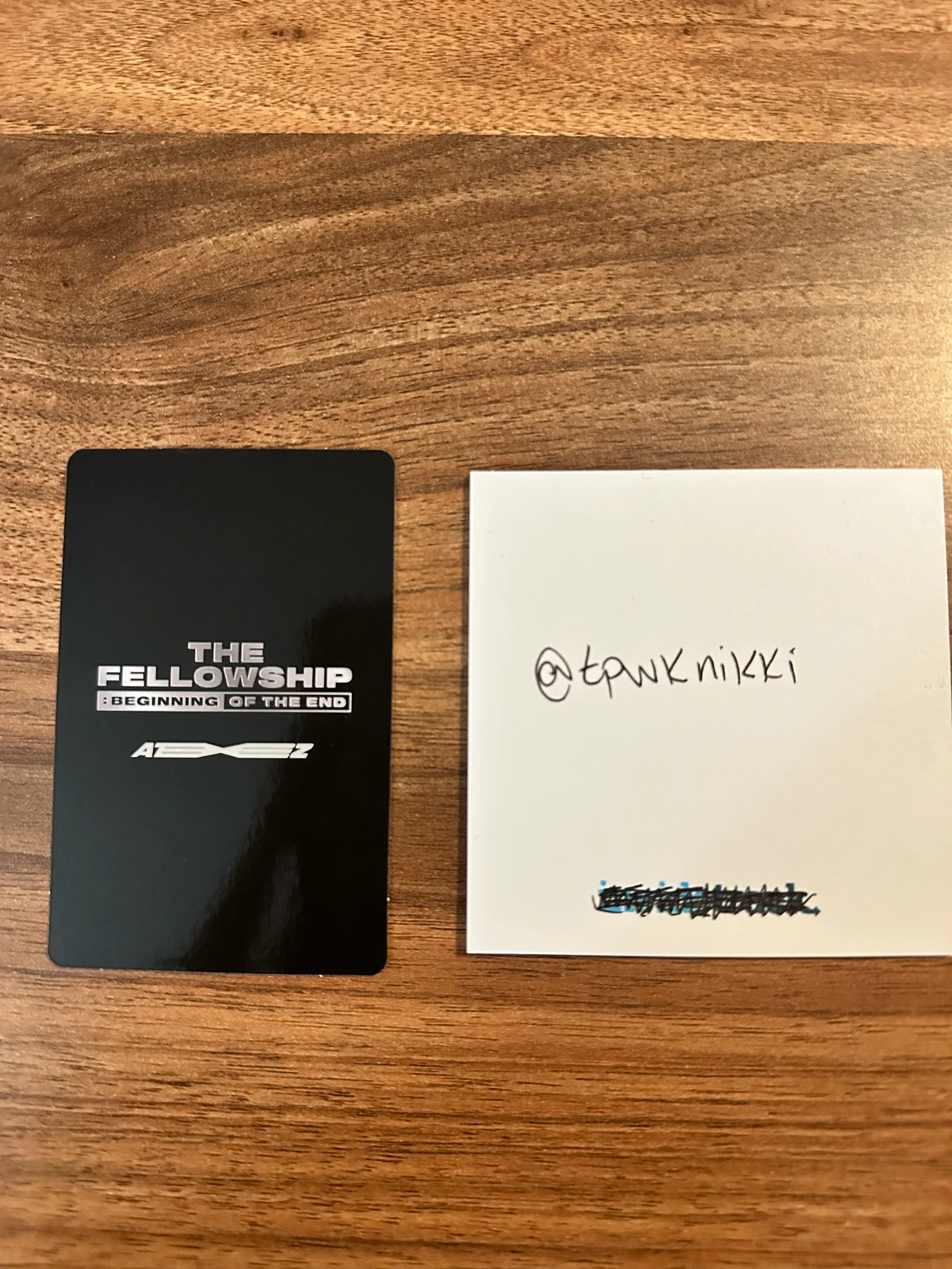 ATEEZ Mingi ATEEZ - Mingi - The Fellowship: Beginning of the End Event soundcheck photocard set listing photo 2