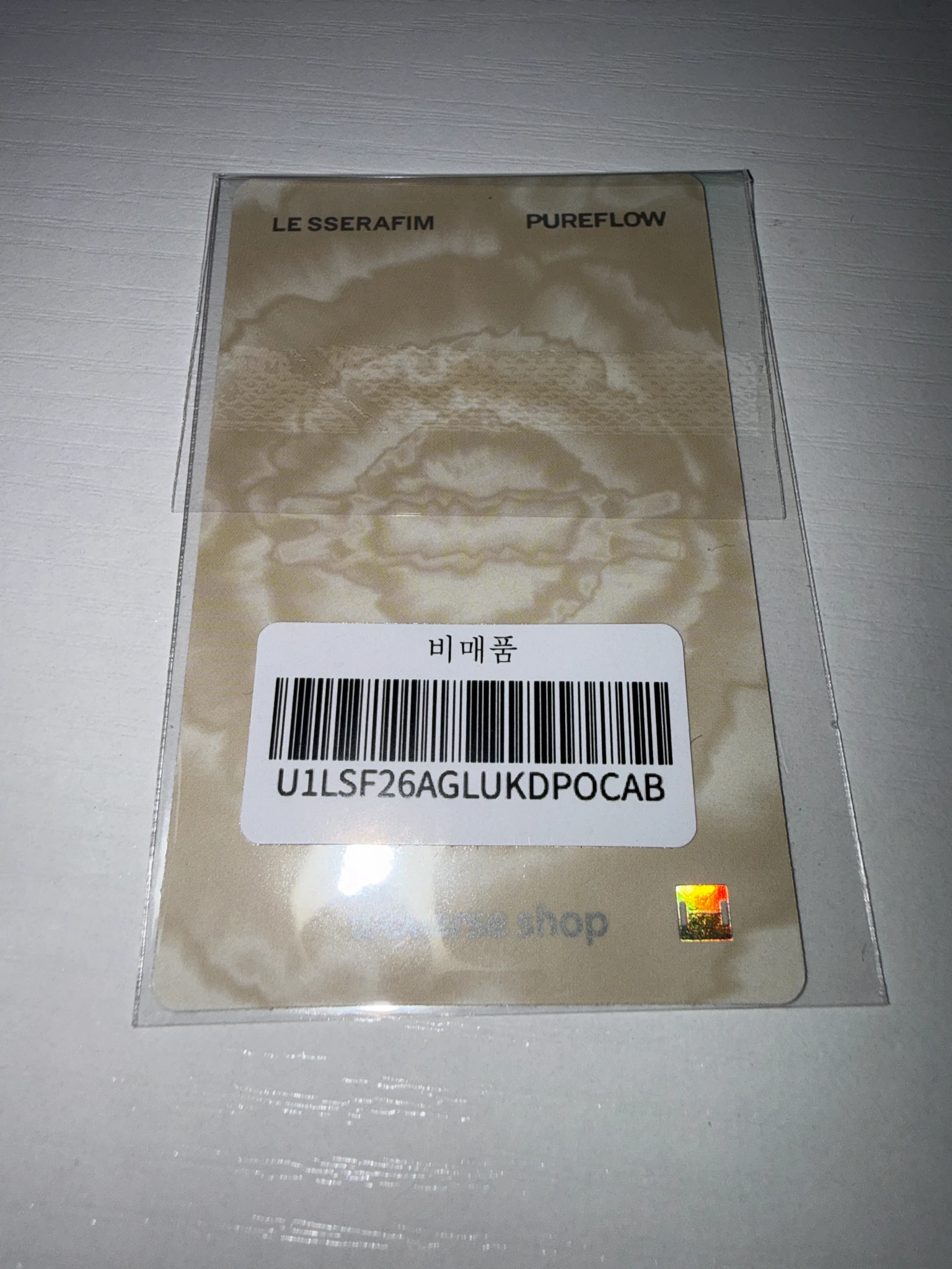 LE SSERAFIM Kazuha LE SSERAFIM - Kazuha - PUREFLOW pt.1 Album weverse global shop (wvg) lucky draw (LD) round 2 listing photo 2