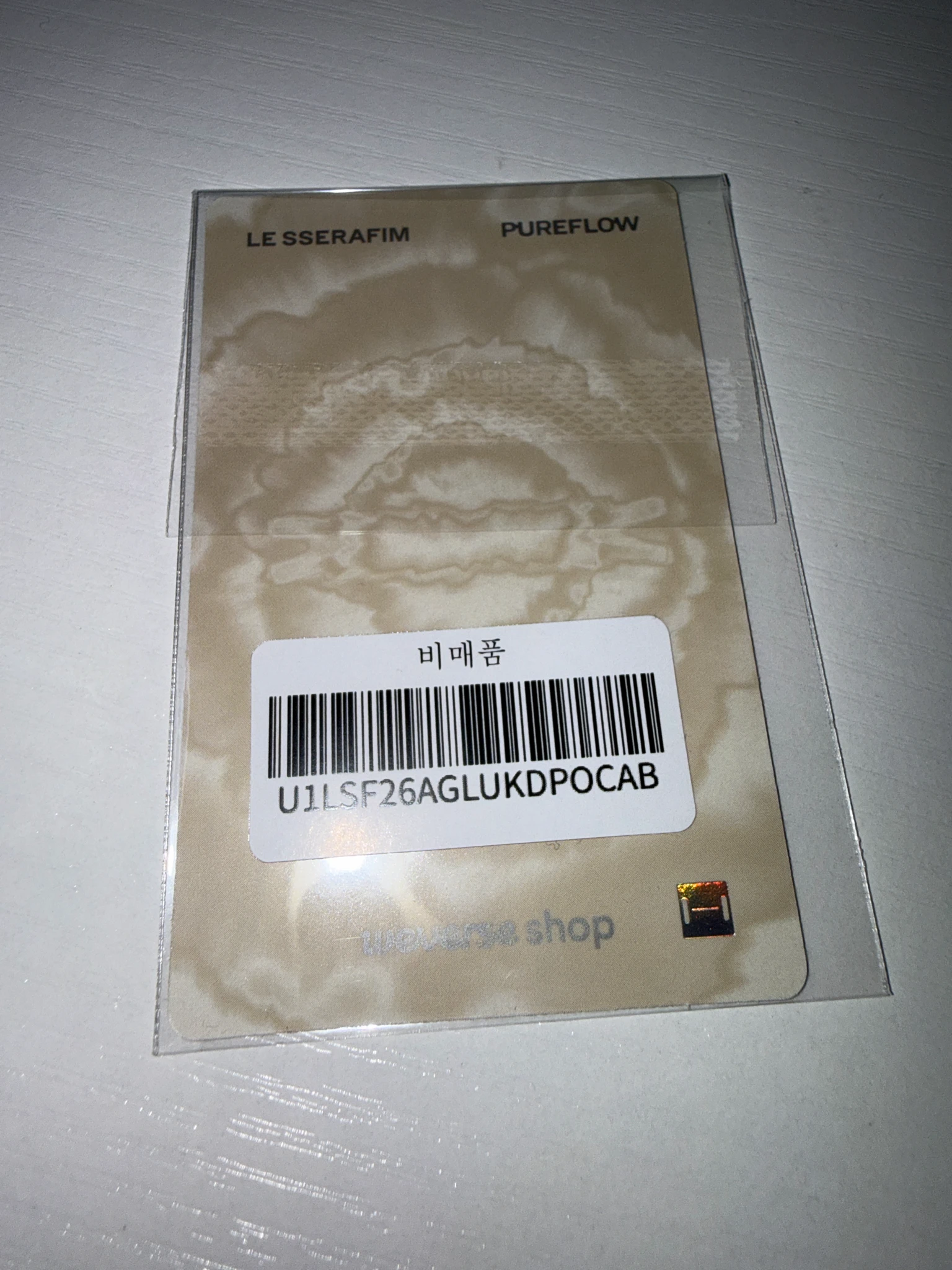 LE SSERAFIM Hong Eunchae LE SSERAFIM - Hong Eunchae - PUREFLOW pt.1 Album lucky draw (LD) weverse global shop (wvg) round 2 listing photo 2