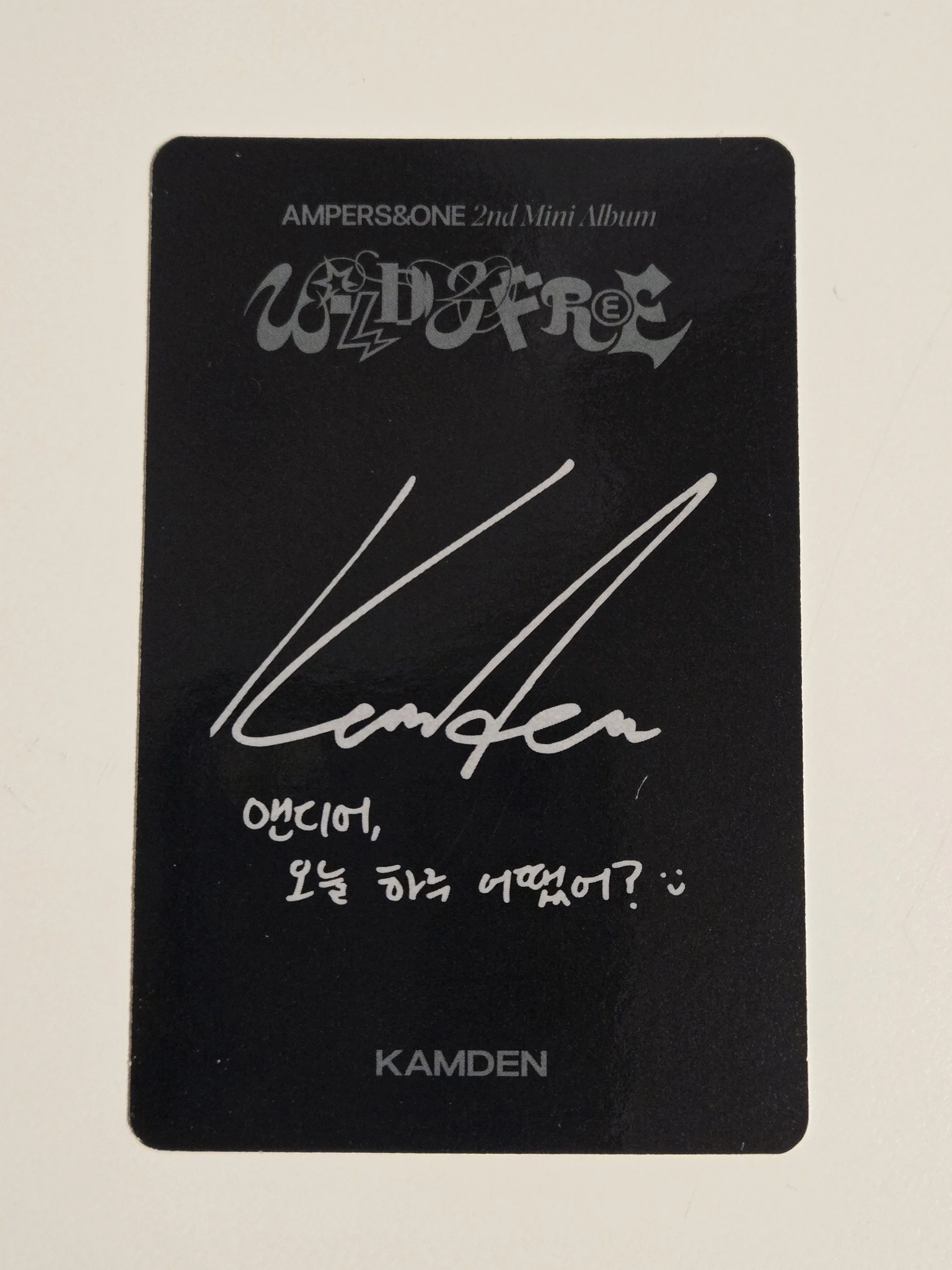 AMPERS&ONE Kamden AMPERS&ONE - Kamden - WILD & FREE Album album photocard kick version listing photo 2