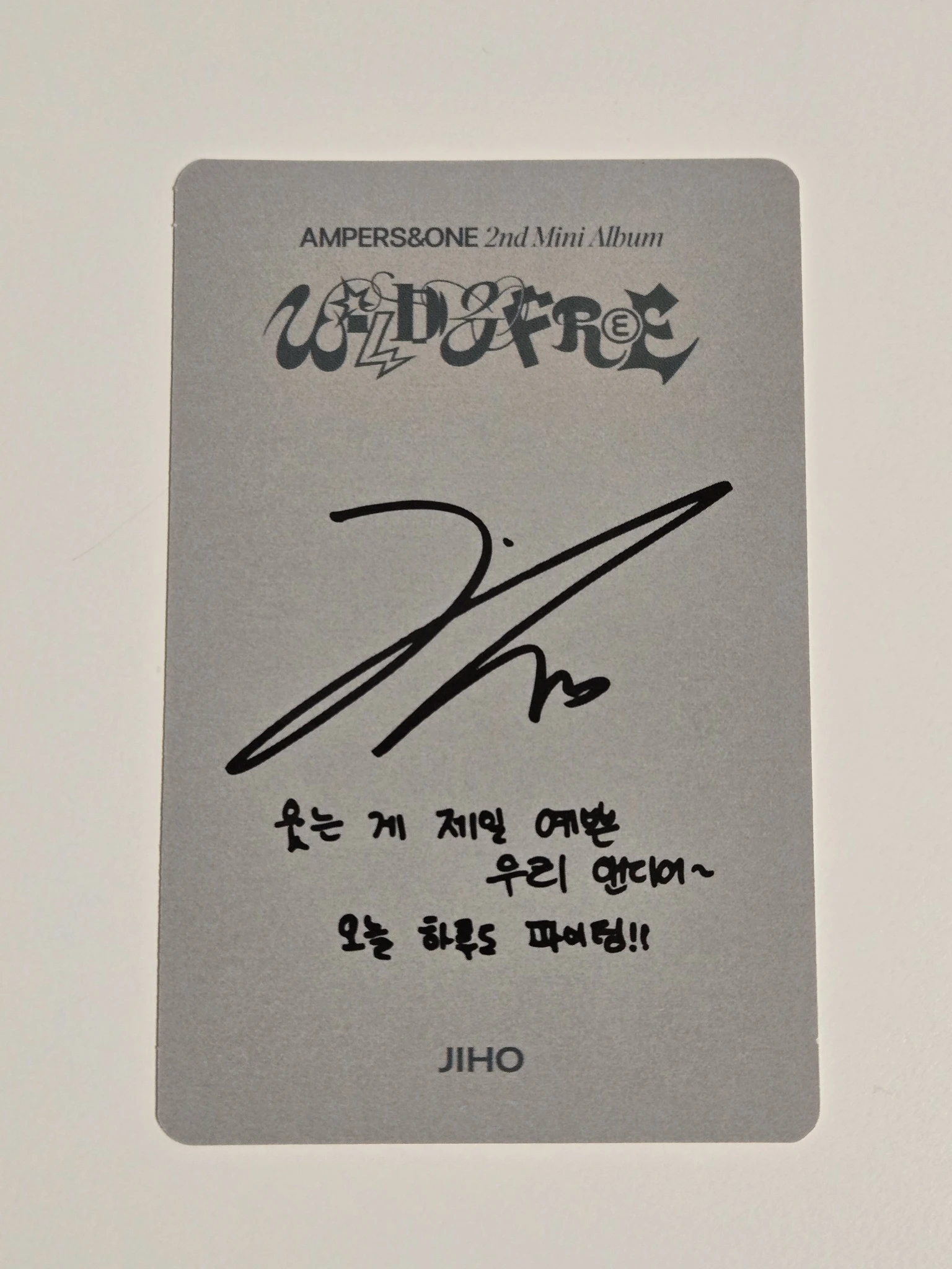 AMPERS&ONE Jiho AMPERS&ONE - Jiho - WILD & FREE Album album photocard kick version listing photo 2
