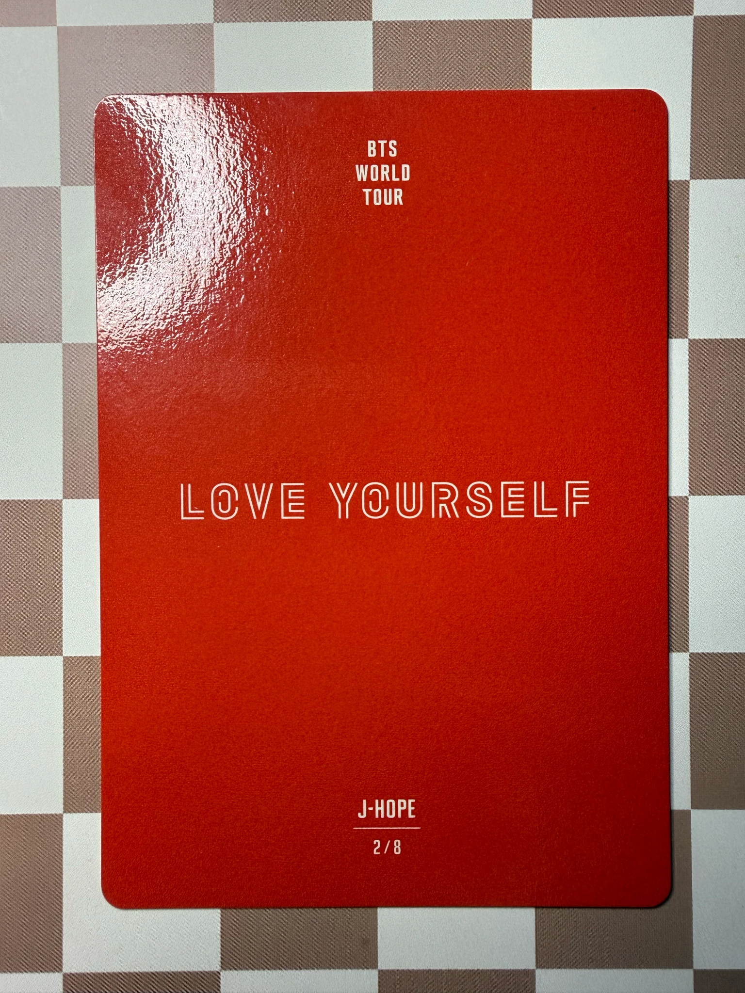 BTS j-hope BTS - j-hope - Love Yourself World Tour Event mini photocard japan listing photo 2
