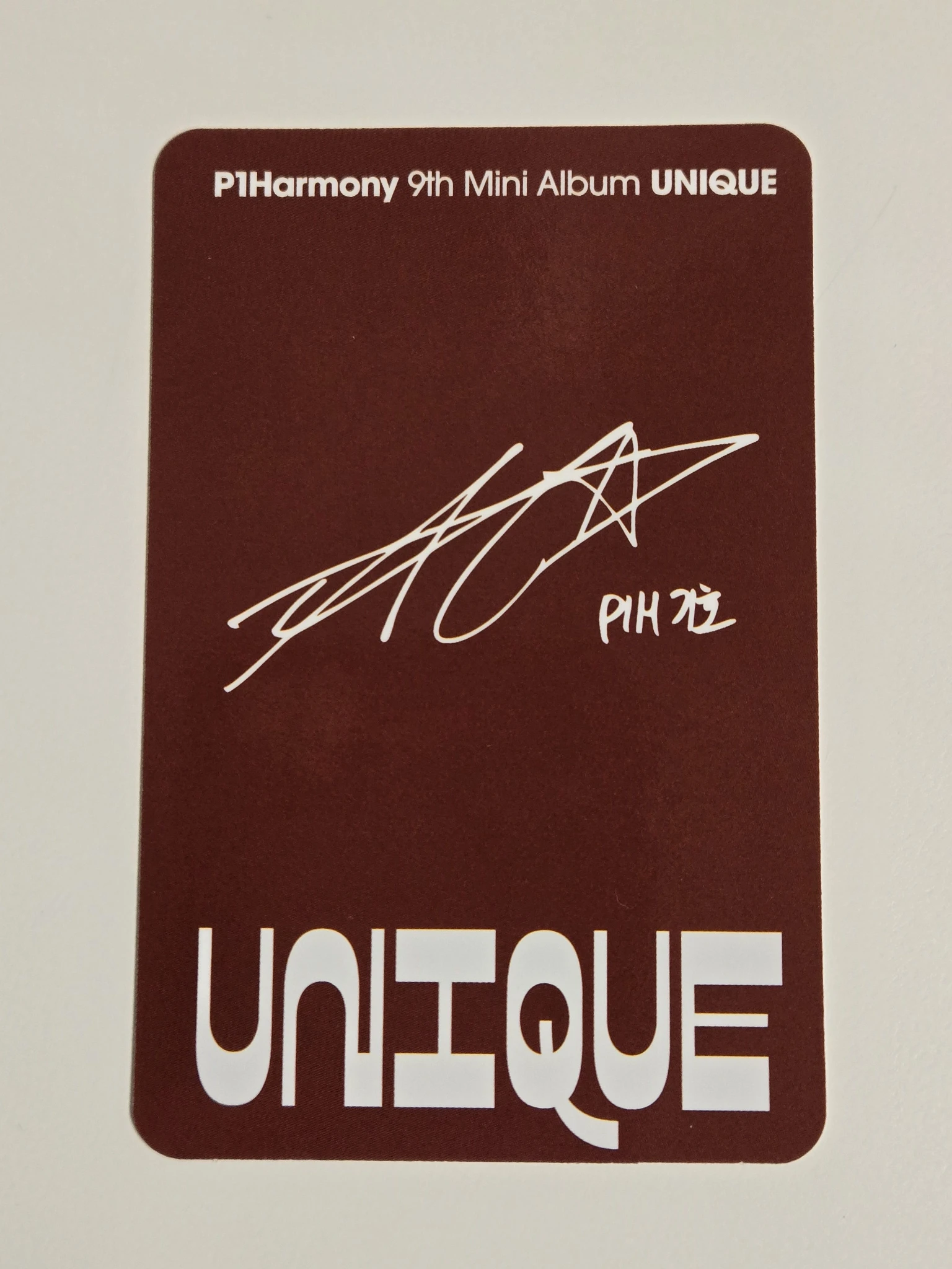 P1Harmony Keeho P1Harmony - Keeho - UNIQUE Album album photocard A version listing photo 2