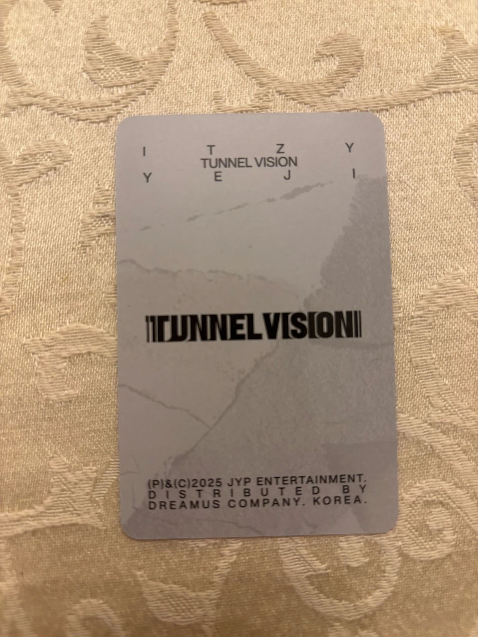 ITZY Yeji ITZY - Yeji - TUNNEL VISION Album special edition photocard set pob (pre-order benefit) listing photo 2