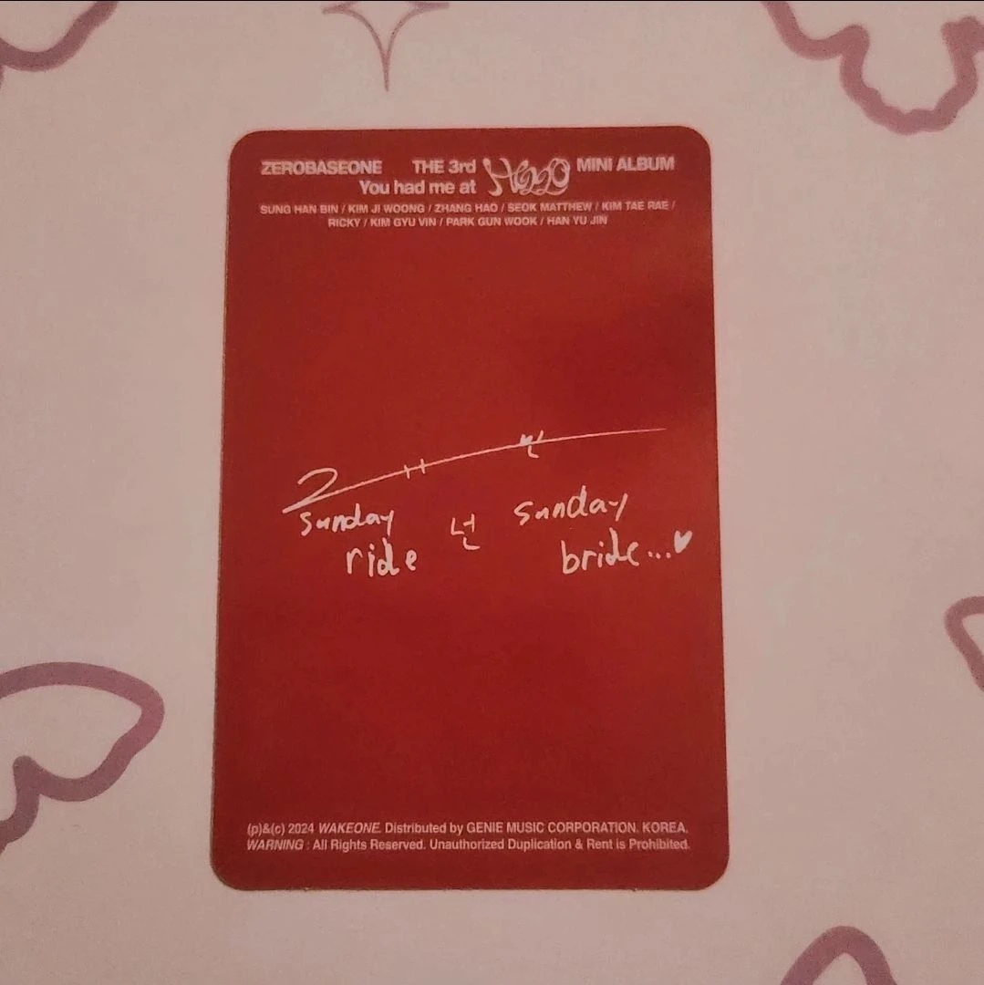ZEROBASEONE Gyuvin ZEROBASEONE - Gyuvin - You had me at HELLO Album album photocard eclipse version listing photo 2