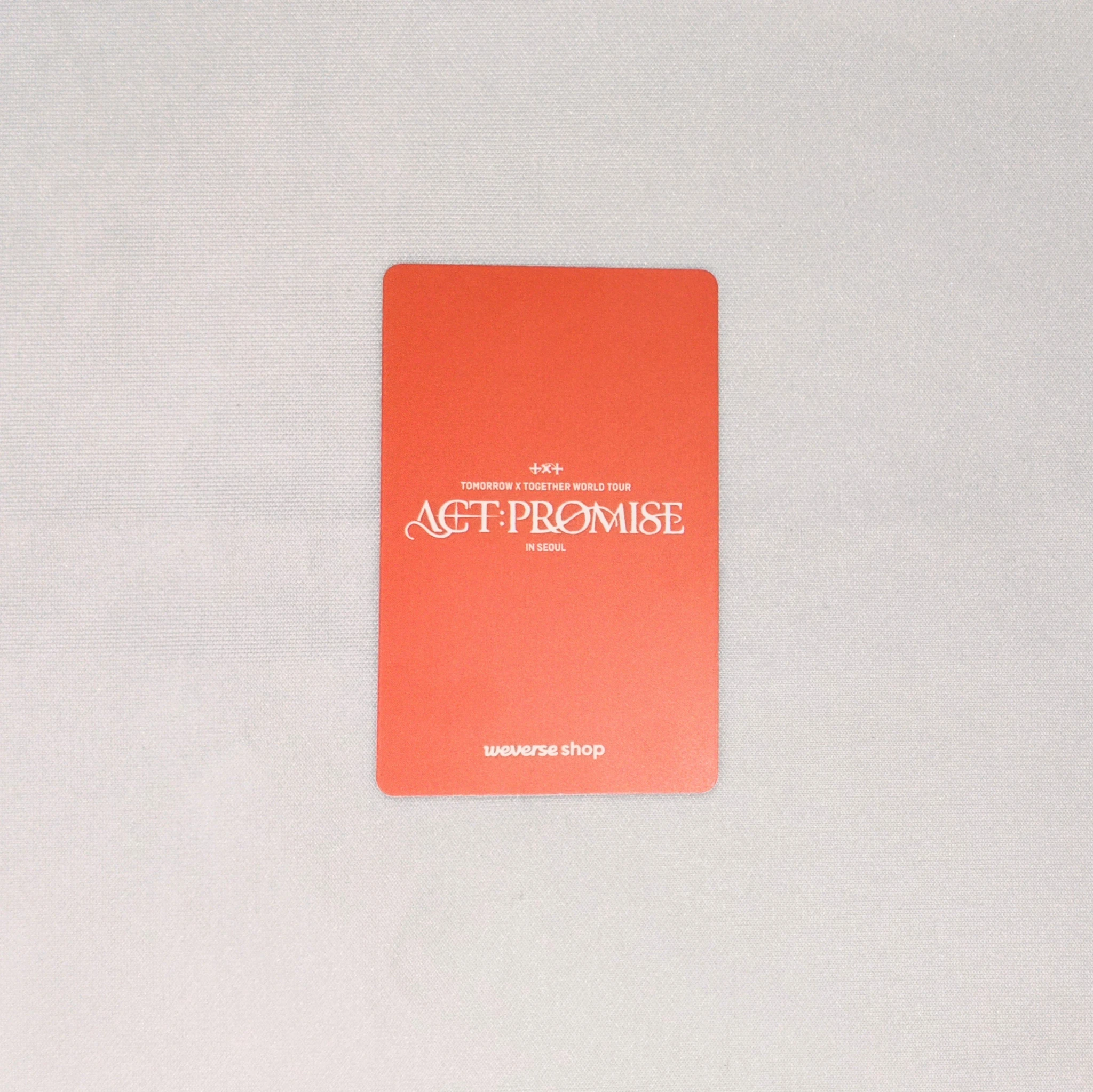 TOMORROW X TOGETHER Beomgyu TOMORROW X TOGETHER - Beomgyu - ACT:PROMISE Event lucky draw album pick-up pvc card listing photo 2