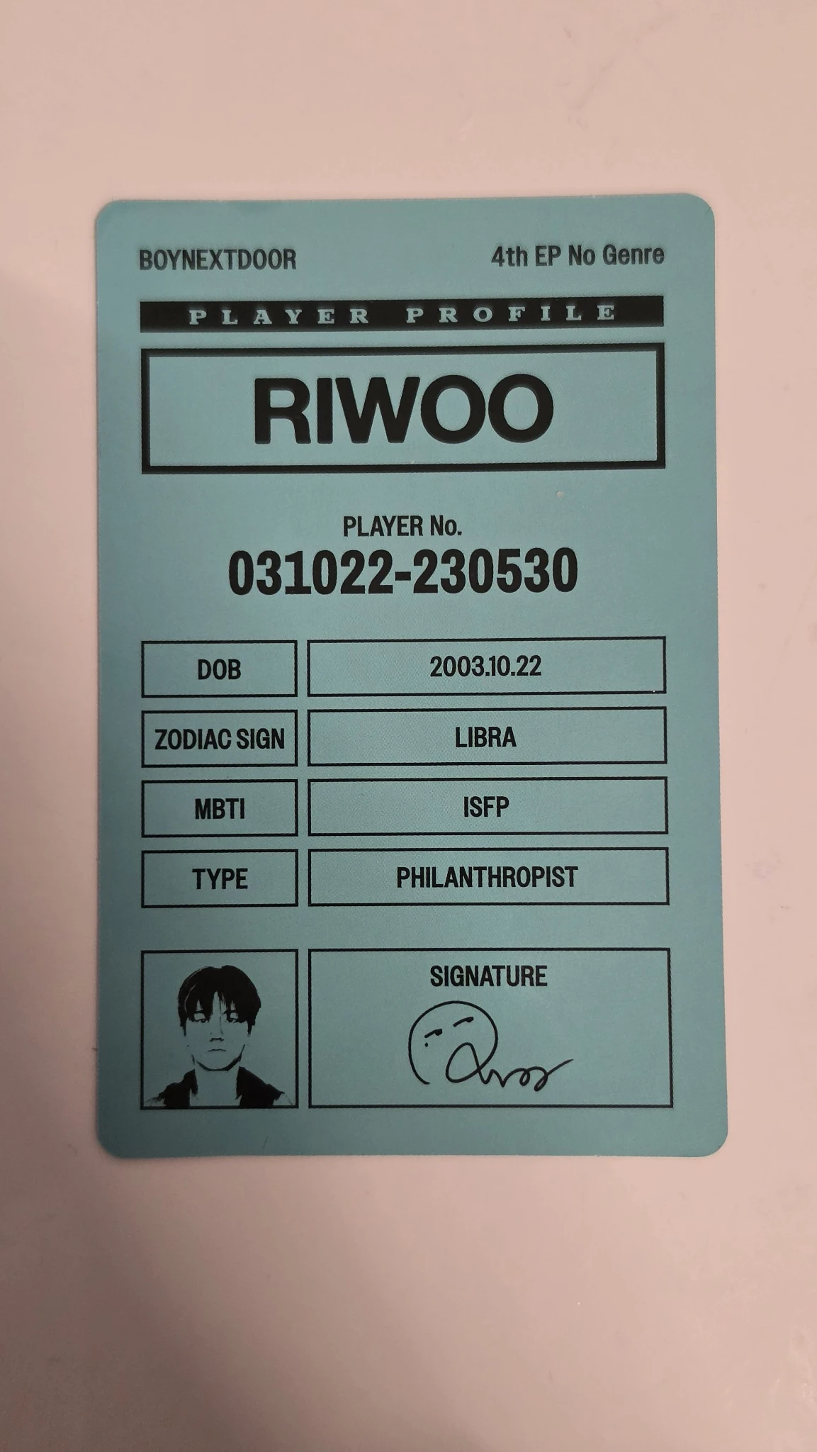 BOYNEXTDOOR Riwoo BOYNEXTDOOR - Riwoo - No Genre Album album photocard board game ver. listing photo 2