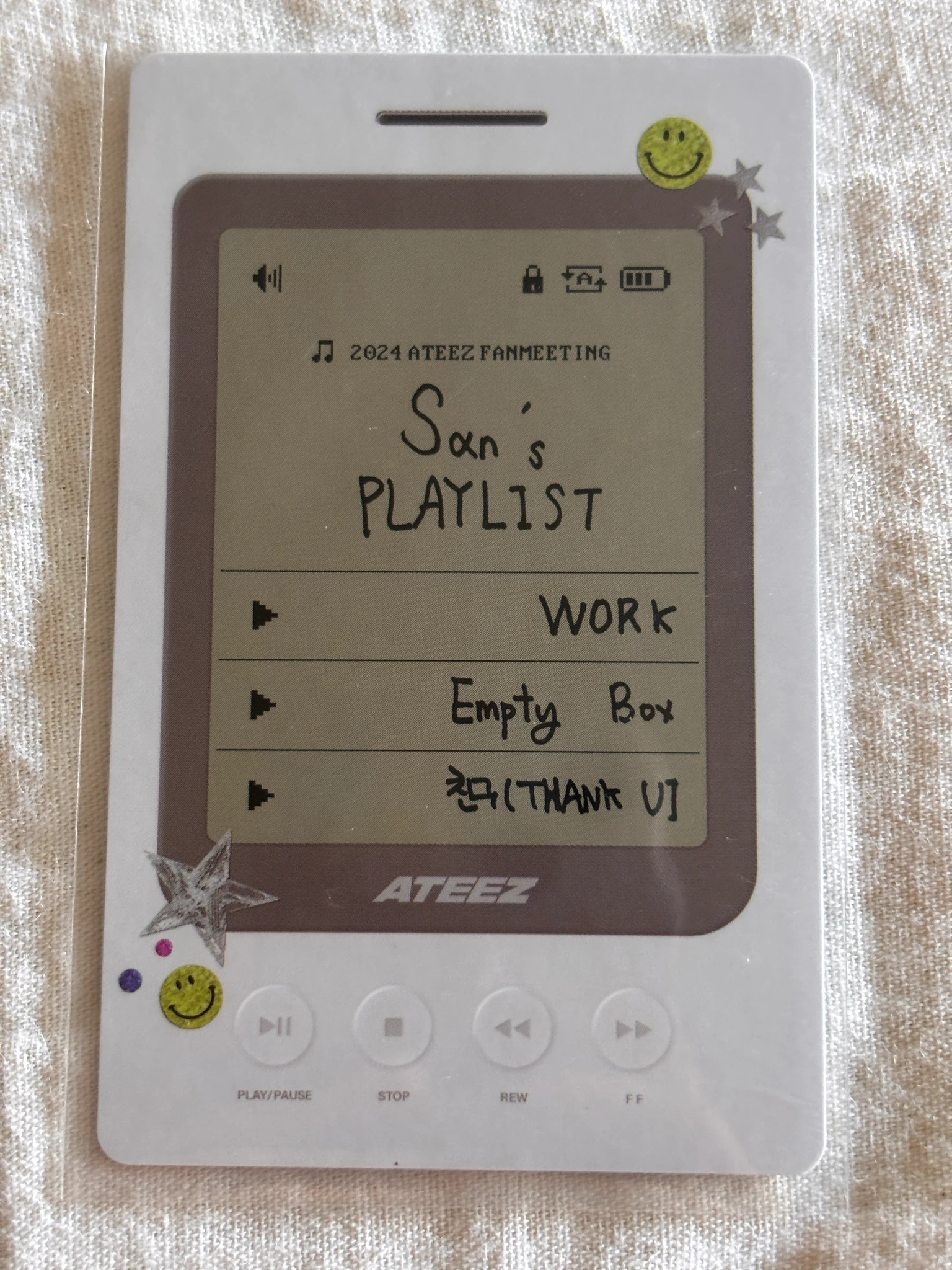 ATEEZ San ATEEZ - San - Atiny's Voyage from A to Z Event photocard binder photocard set merch photocard listing photo 2