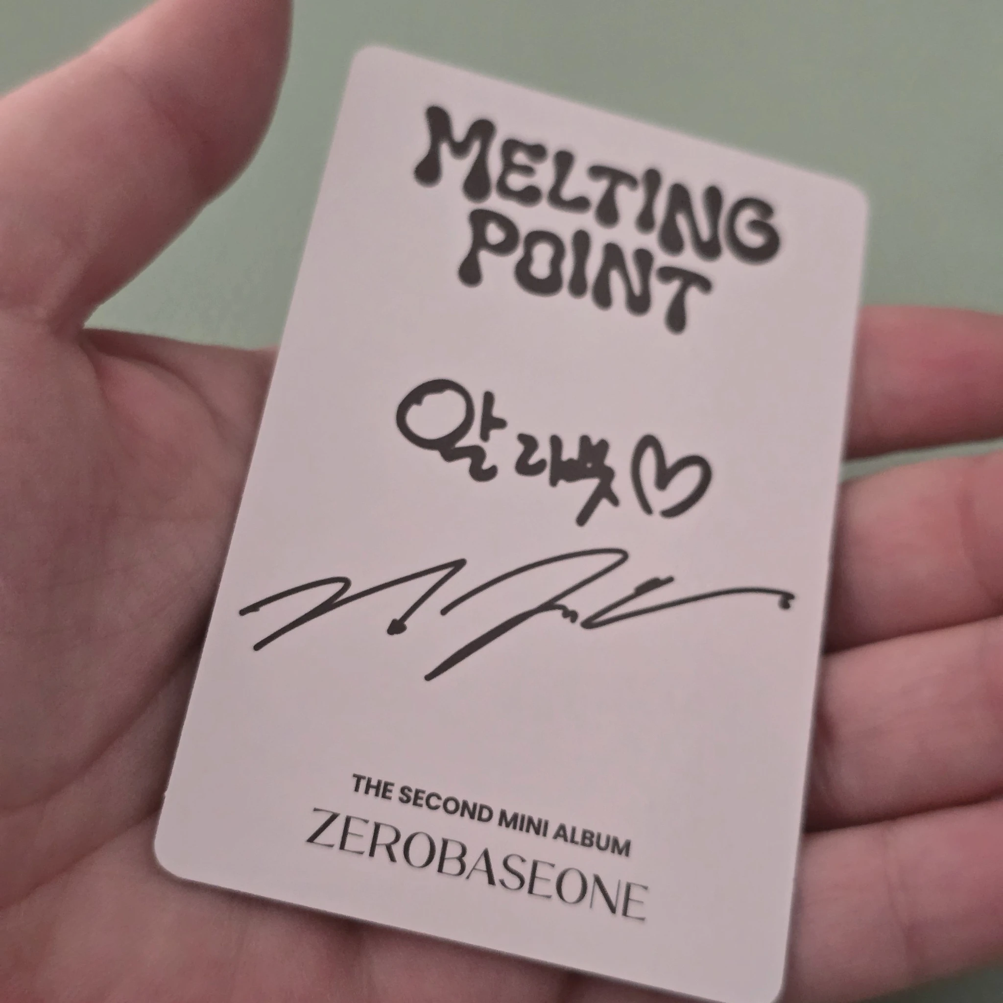 ZEROBASEONE Jiwoong ZEROBASEONE - Jiwoong - Melting Point Album album photocard loyalty version B version listing photo 2
