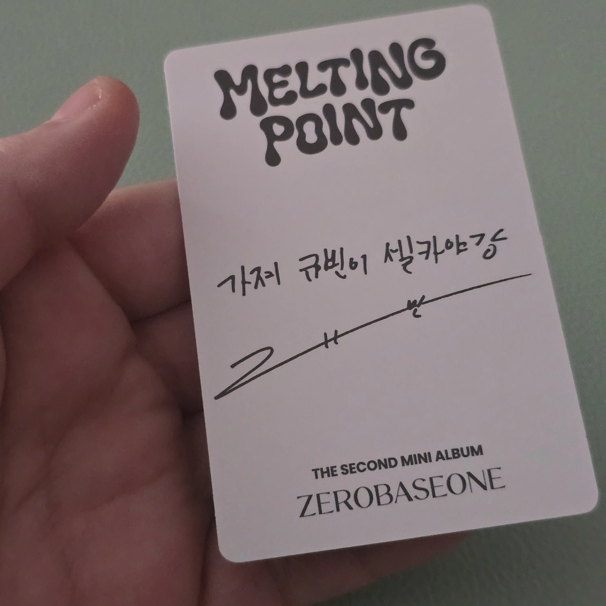 ZEROBASEONE Gyuvin ZEROBASEONE - Gyuvin - Melting Point Album loyalty version B version album photocard listing photo 2