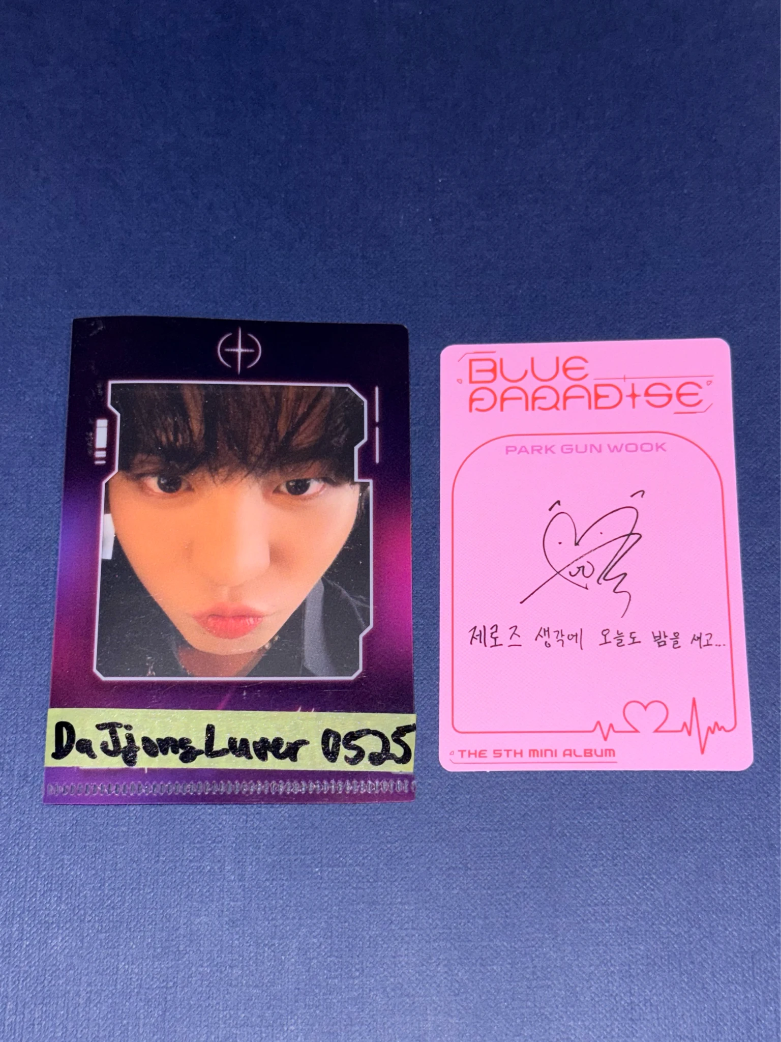 ZEROBASEONE Gunwook ZEROBASEONE - Gunwook - Blue Paradise Album album photocard digipack version B version listing photo 2