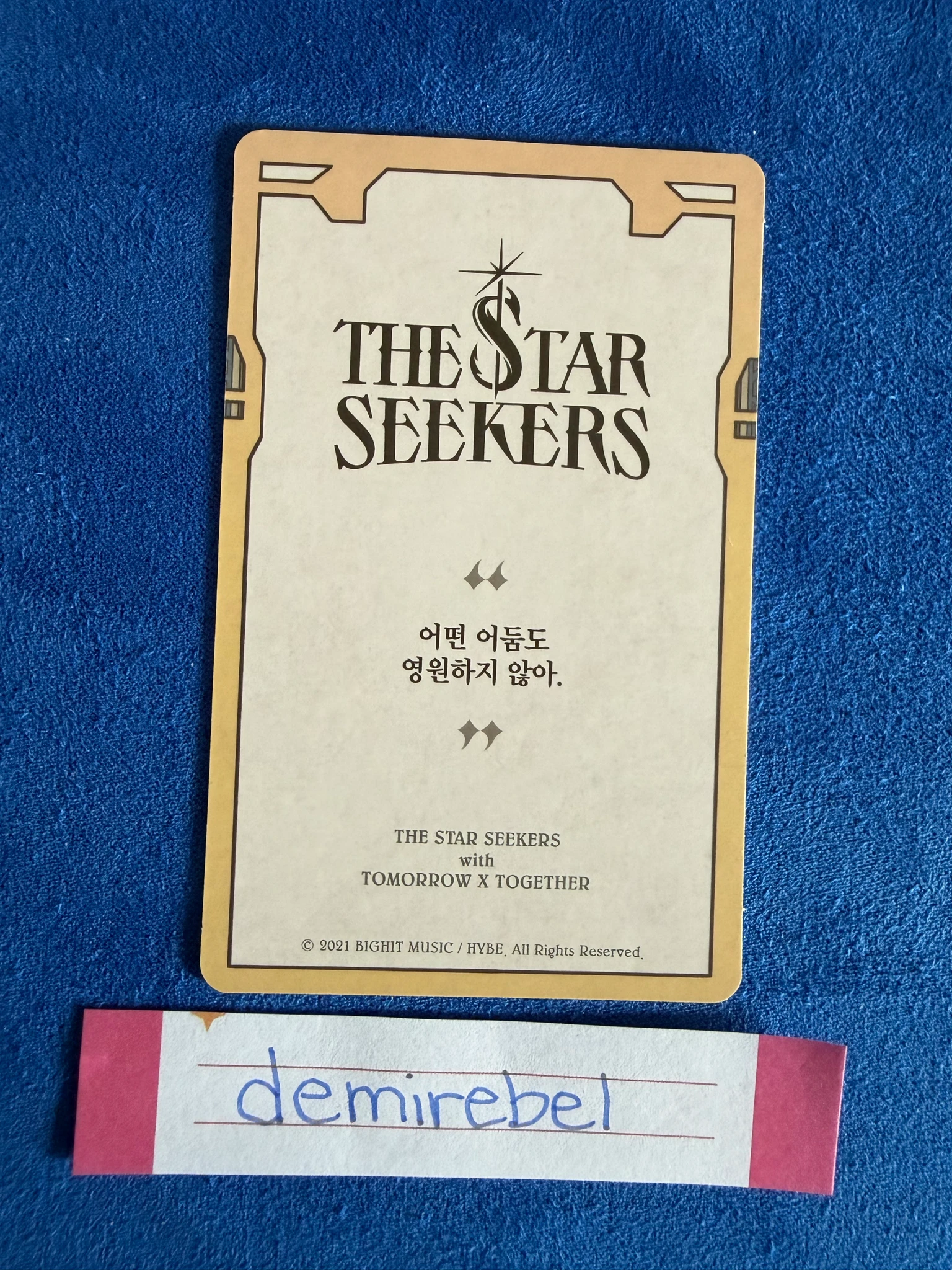 TOMORROW X TOGETHER Beomgyu TOMORROW X TOGETHER - Beomgyu - The Chaos Chapter: FREEZE Album os card listing photo 2