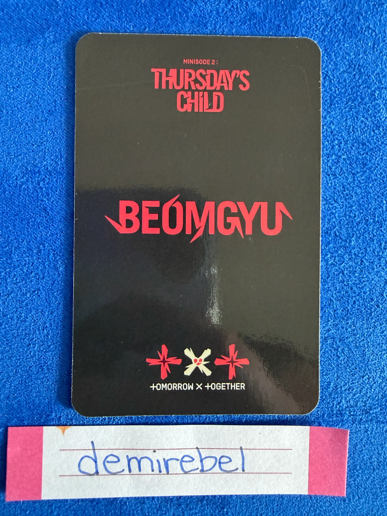 TOMORROW X TOGETHER Beomgyu TOMORROW X TOGETHER - Beomgyu - Minisode 2: Thursday's Child Album album photocard hate ver. listing photo 2