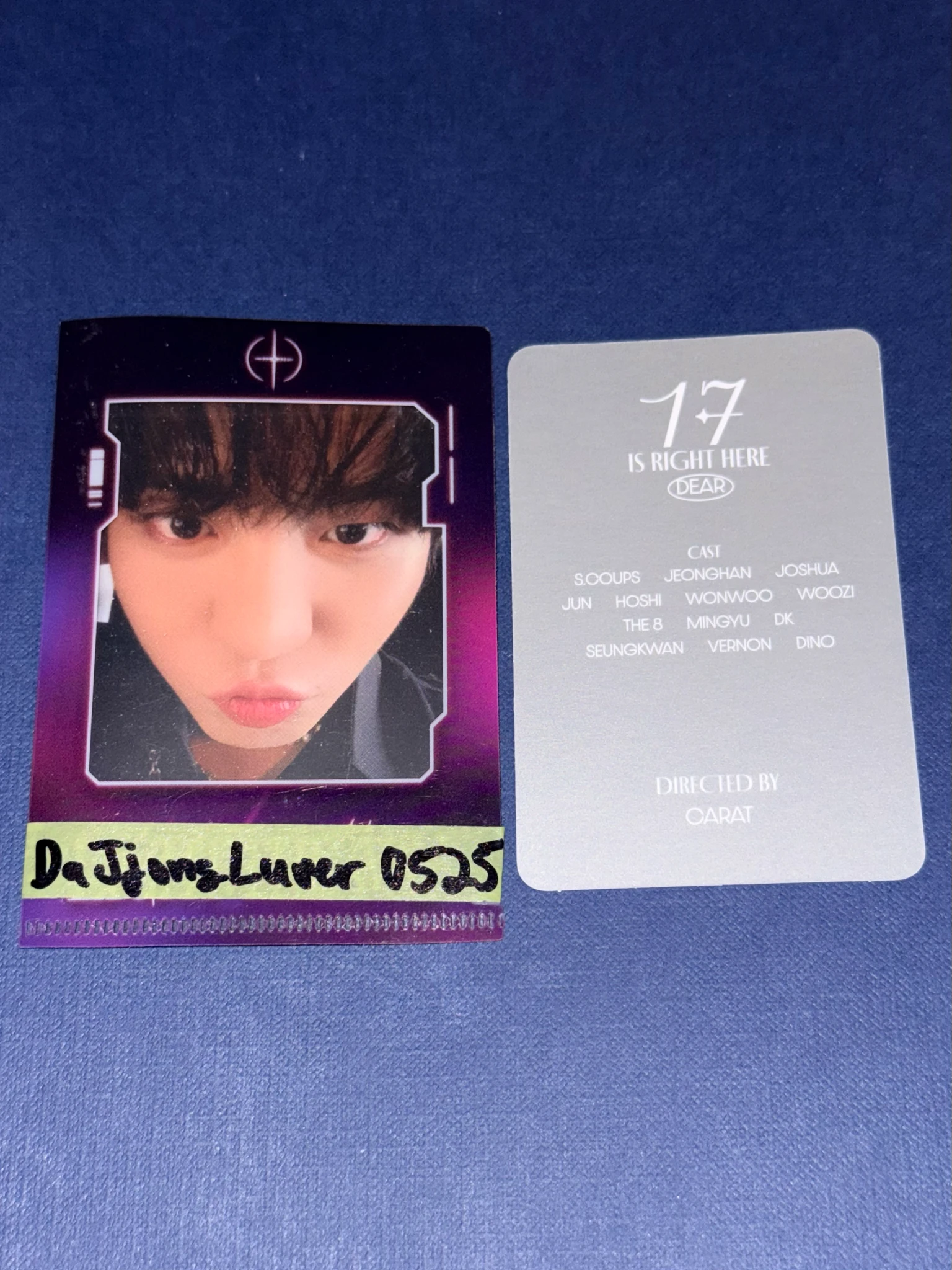 SEVENTEEN Jun SEVENTEEN - Jun - 17 IS RIGHT HERE Album album photocard carat version dear version listing photo 2